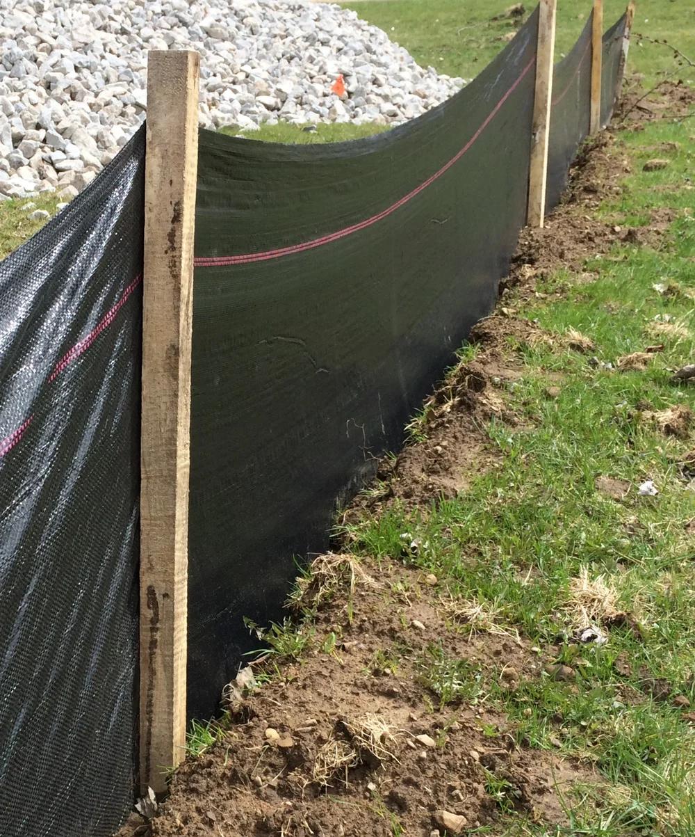 Silt Fencing 36 Inches High Stakes Pre Attached 100 Foot Rolls Holmes Soil Water Conservation District