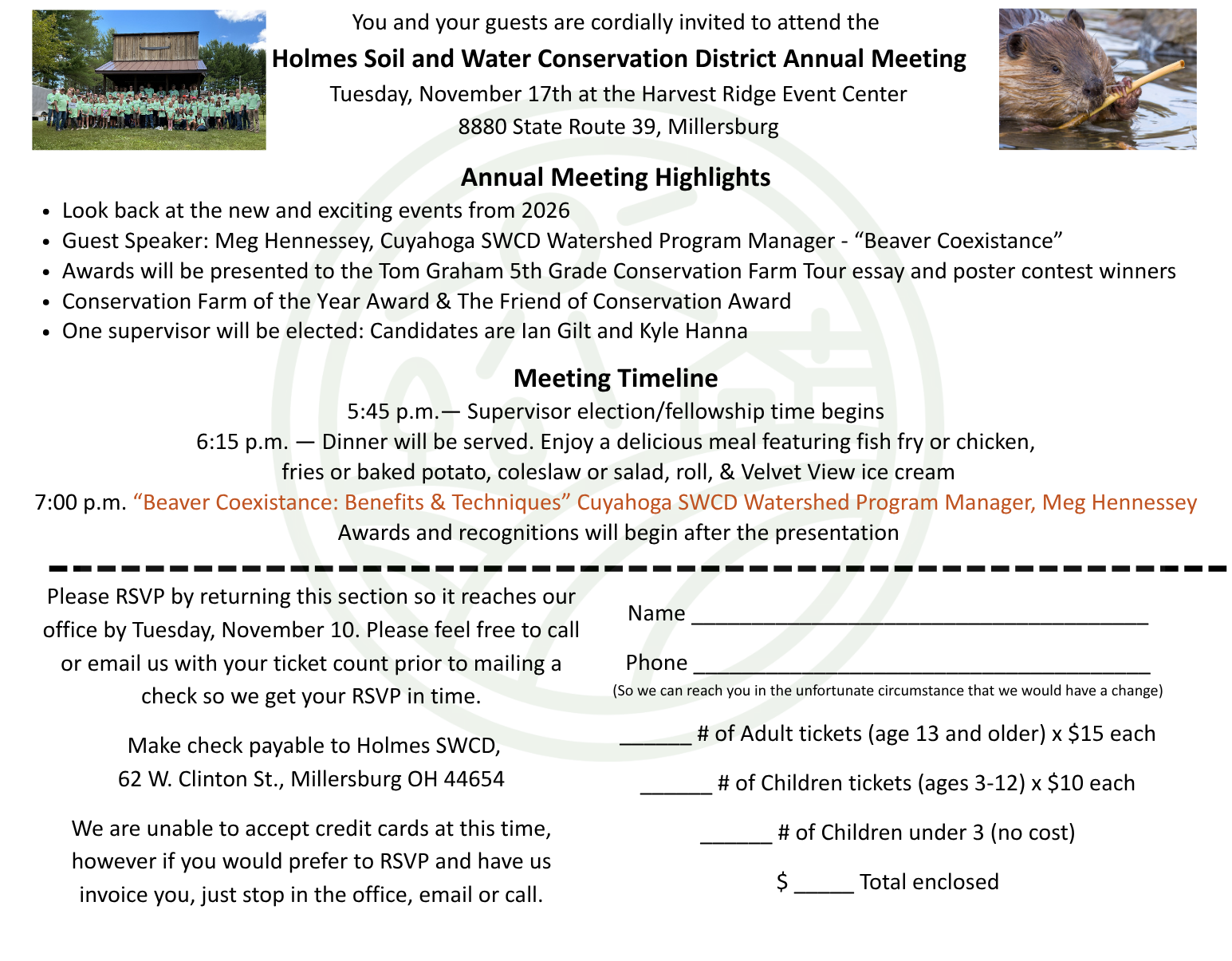 RSVP Form with Summary and Schedule