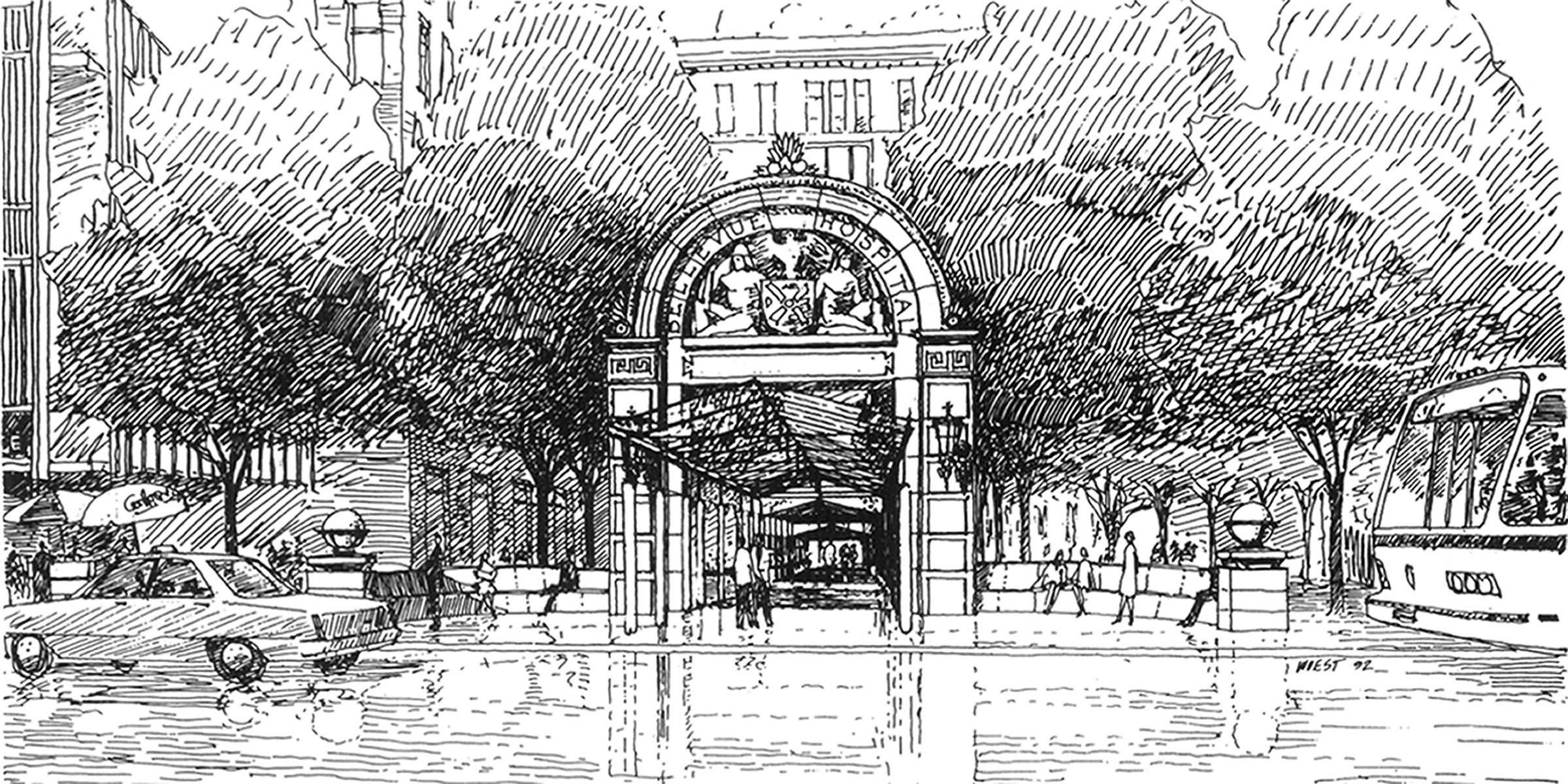 BH - New Entrance Arch - Exterior View 1 Line Drawing.jpg