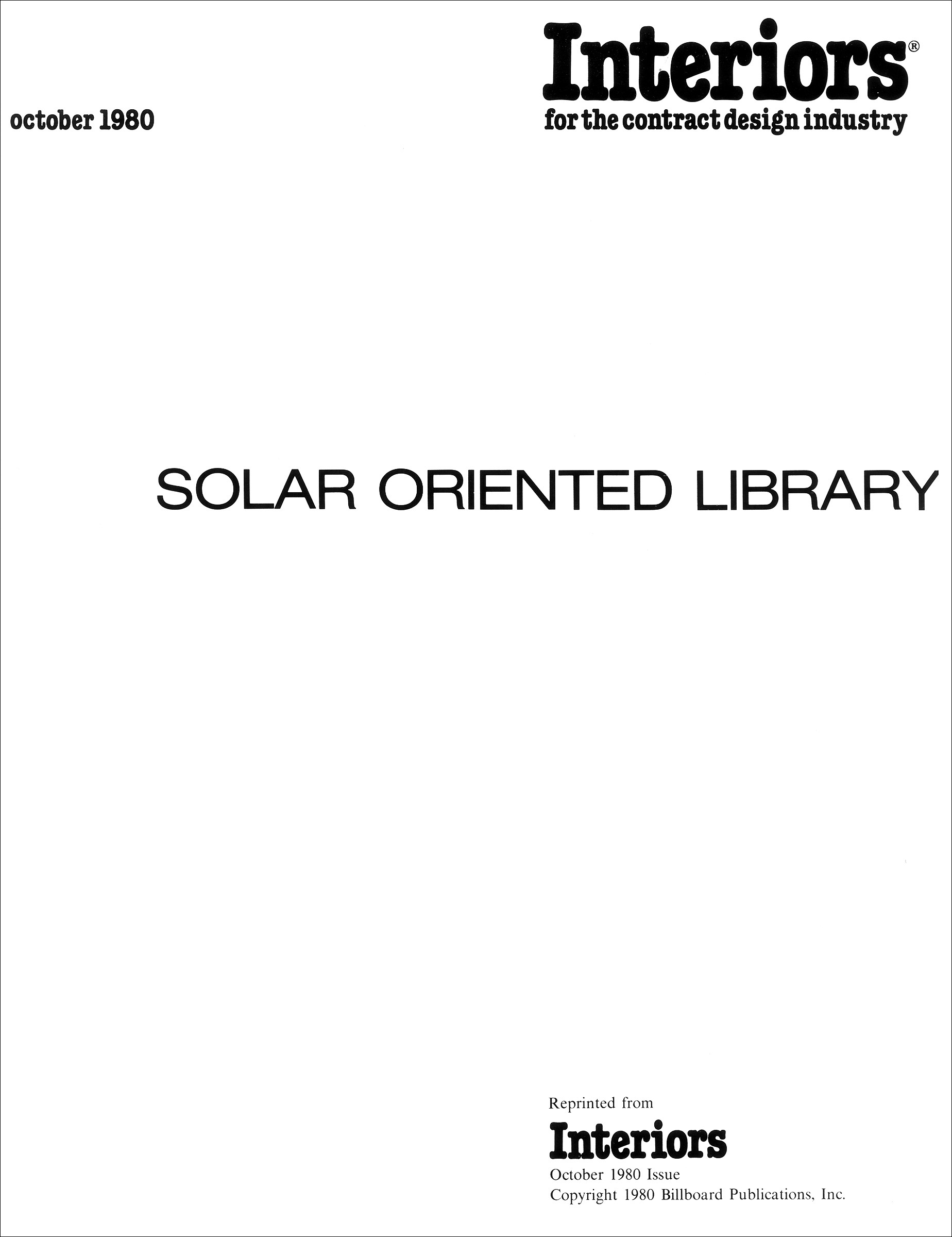 Solar Oriented Library