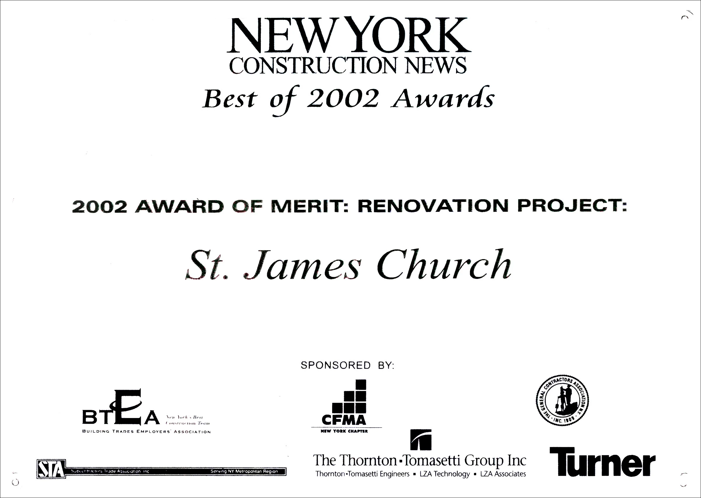 2002 NY Const News St James Church