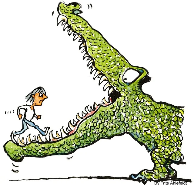 challenge-crocodile-businessman-woman-dragon-fear.jpg