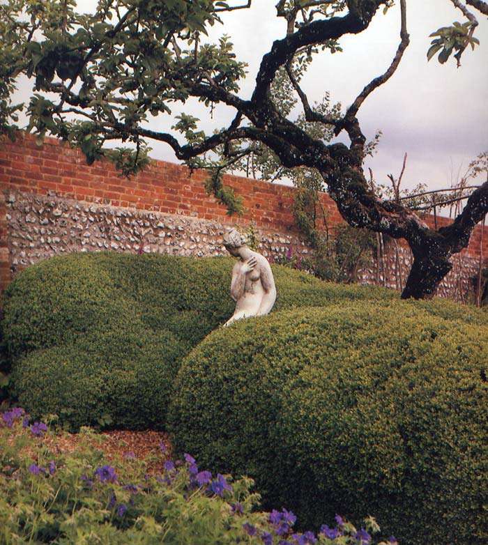 In the walled garden. The statue is a cast of a Giovanni di Bologna