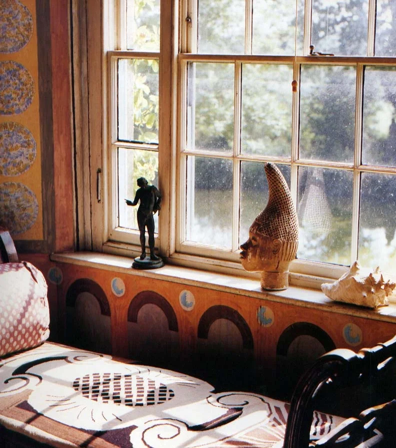 Duncan Grant's bedroom, with an east view over the pond.