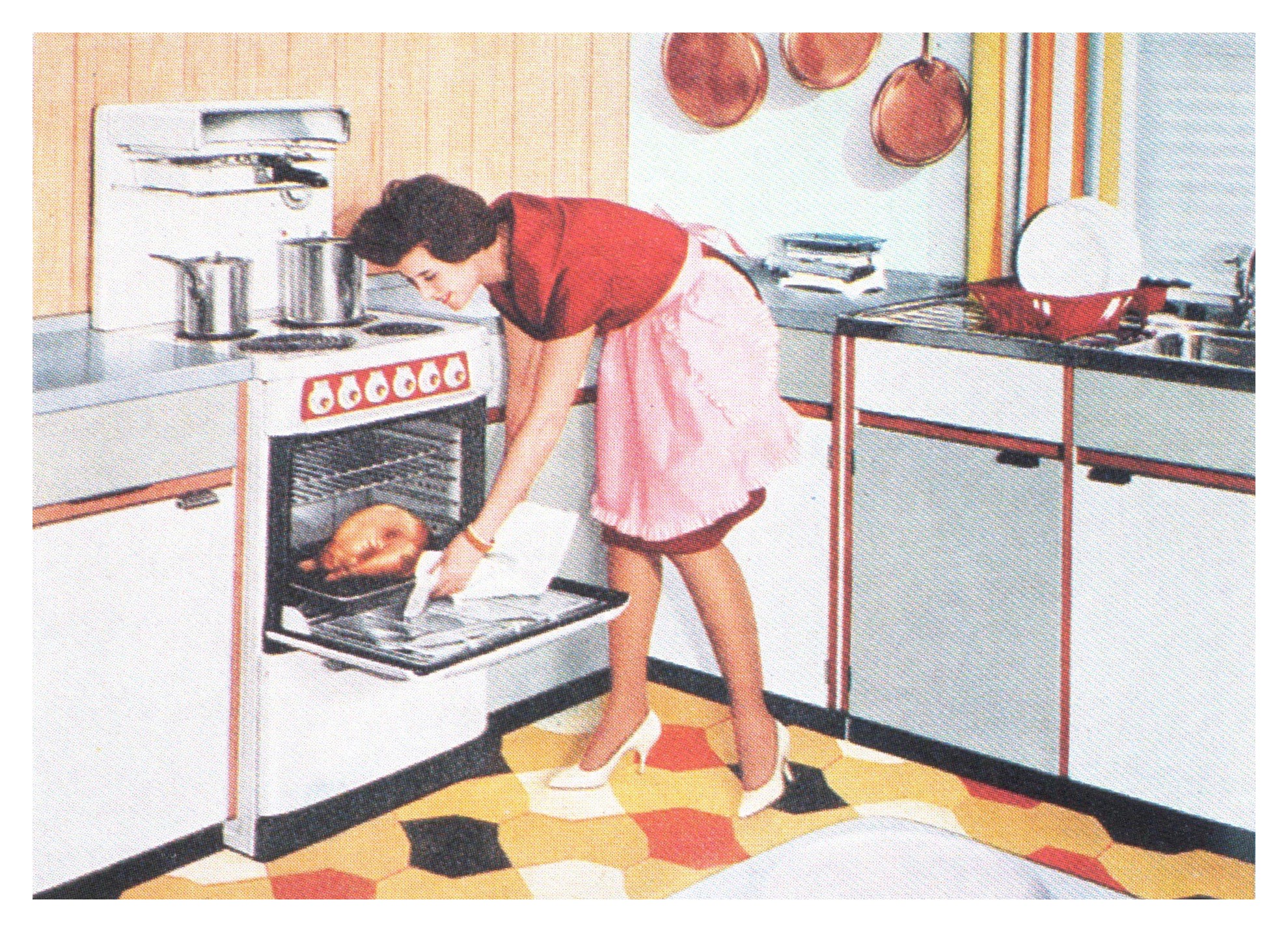 The perfect wife in her perfect kitchen