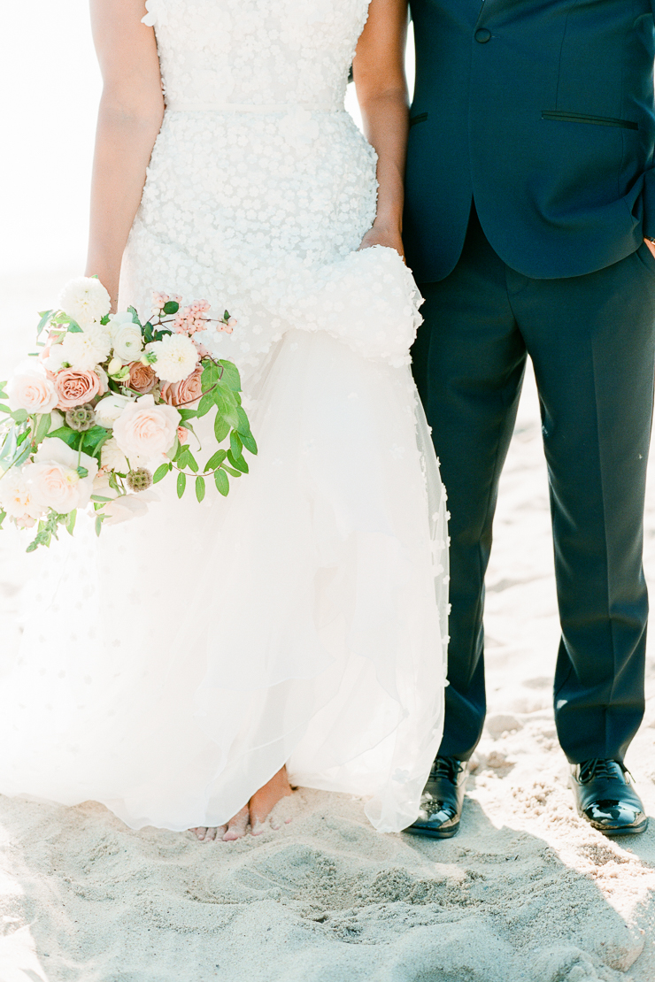 Bride and Groom Toes in Sand Gurneys Montauk Wedding Photos