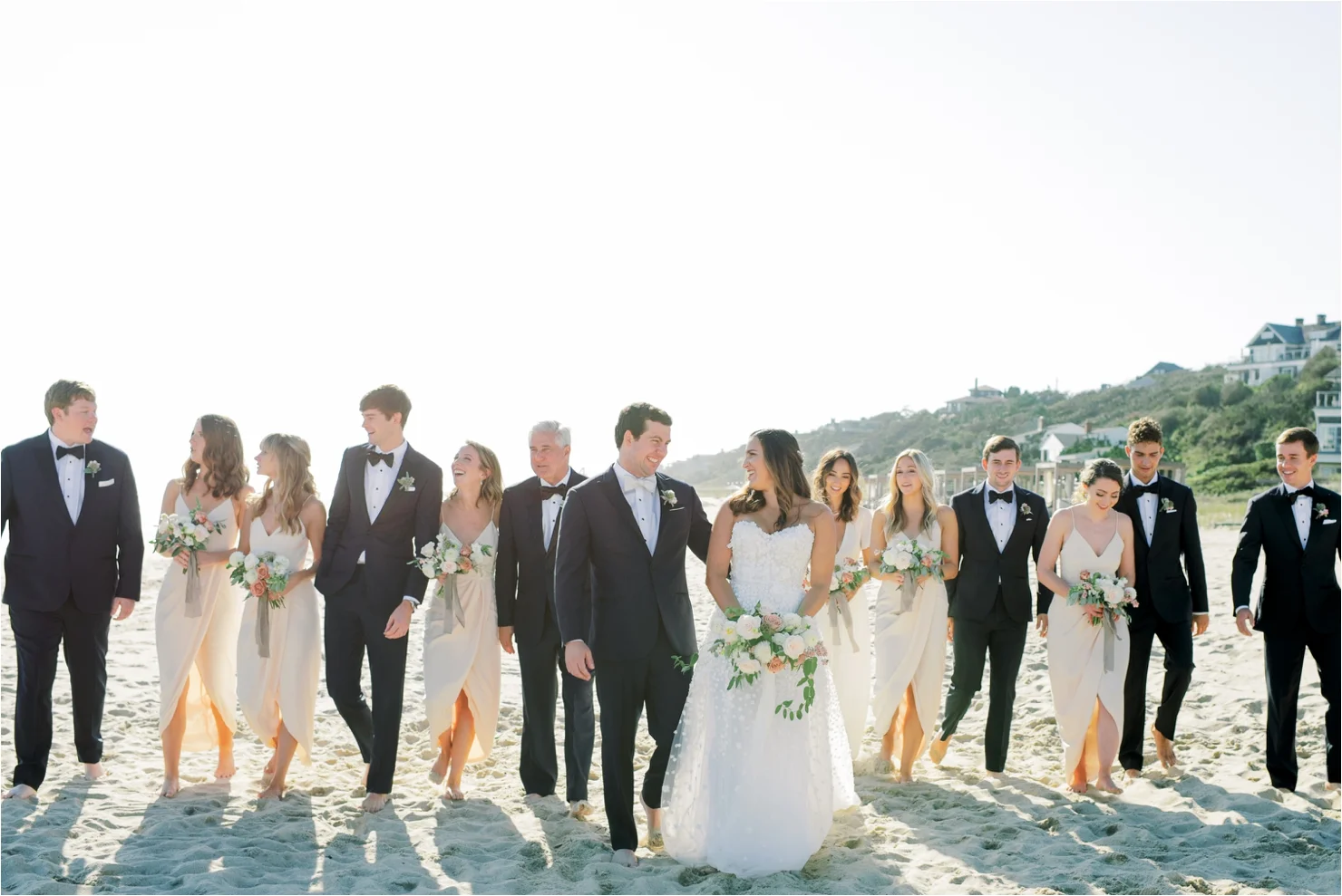 Bridal Party Beach Wedding Photos in Montauk