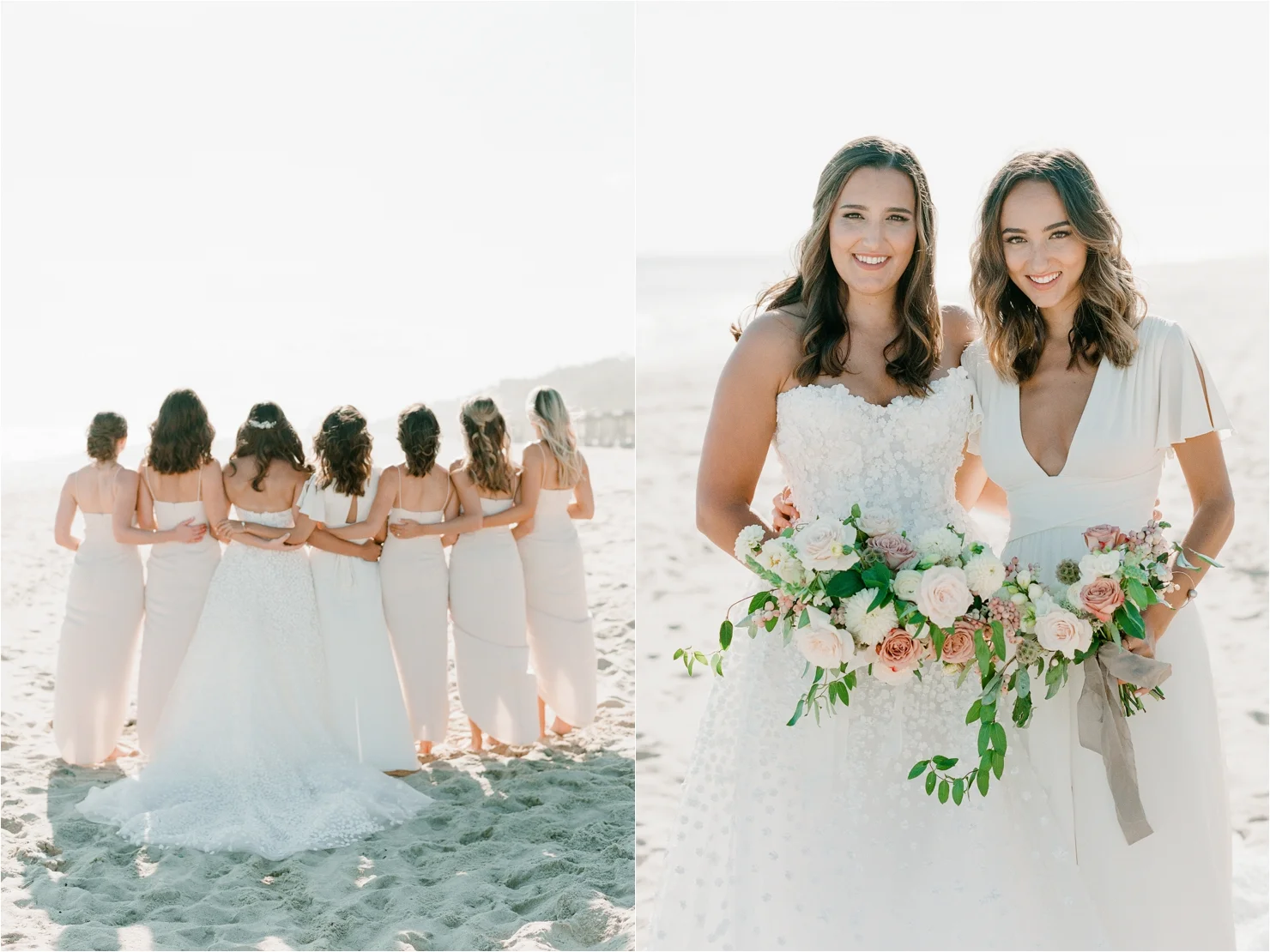Bridesmaids Photos on Beach in Montauk