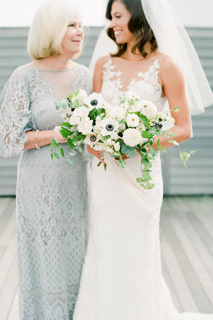 Mom and Daughter Getting Ready Together Gurneys Star Island Wedding Photos