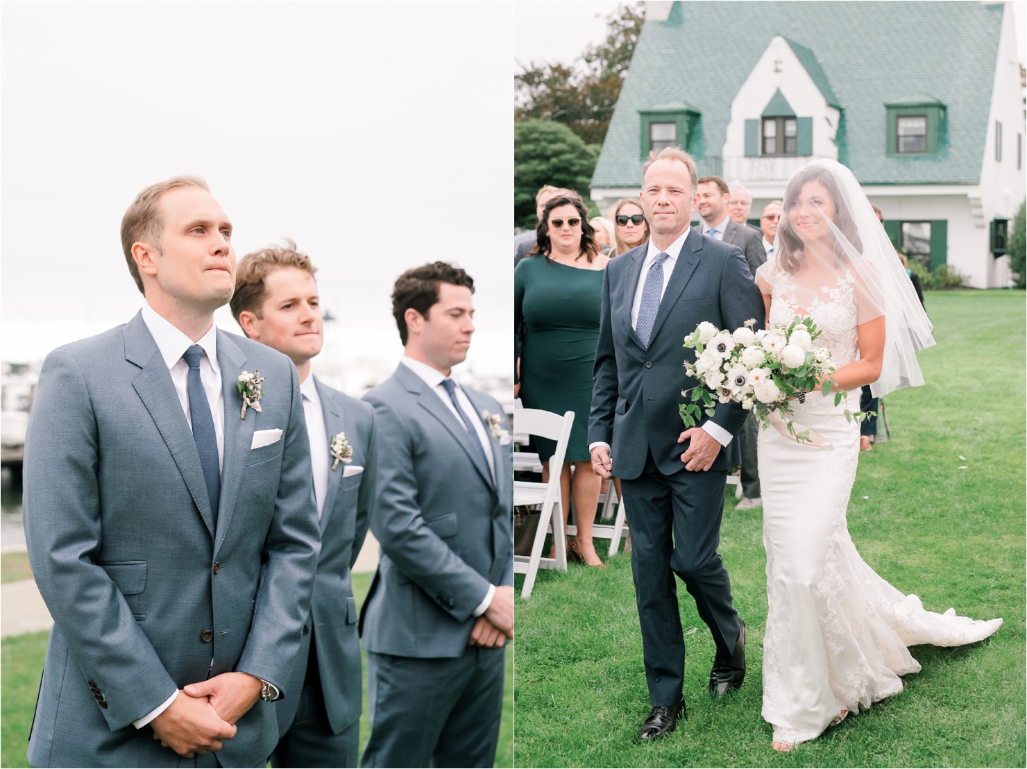 Bride Walking Down Aisle to Groom