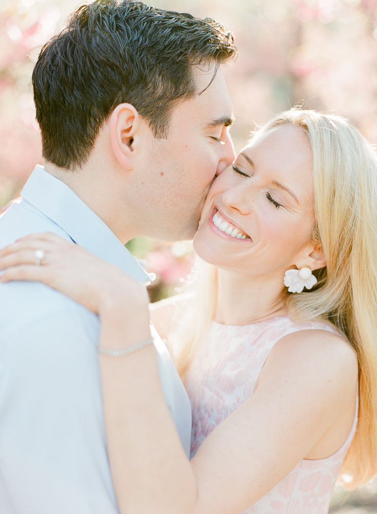 Spring Cherry Blossom Engagement Photos in Central Park NYC