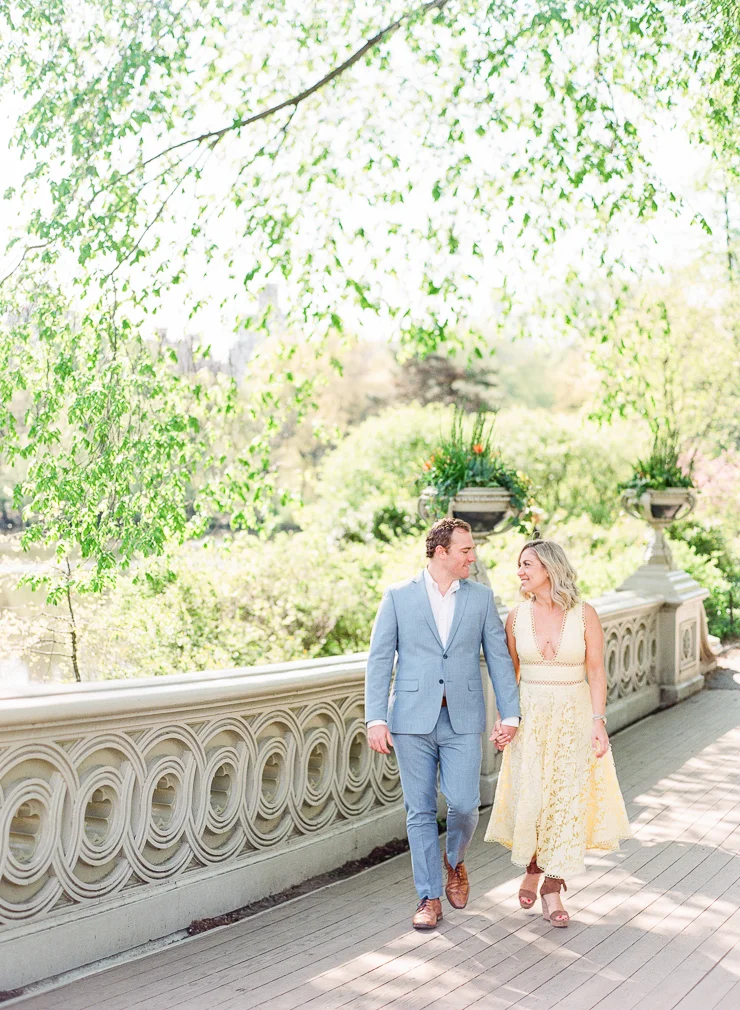 Bow Bridge Central Park Engagement Photos