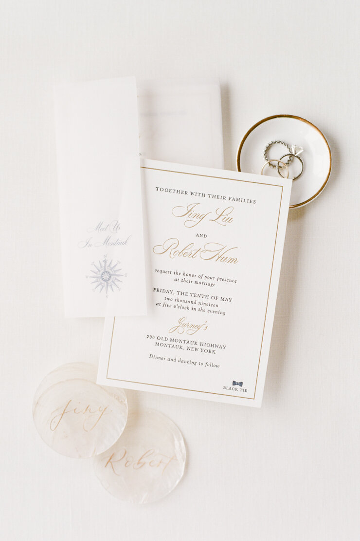 Ivory and Gold Wedding Invitations