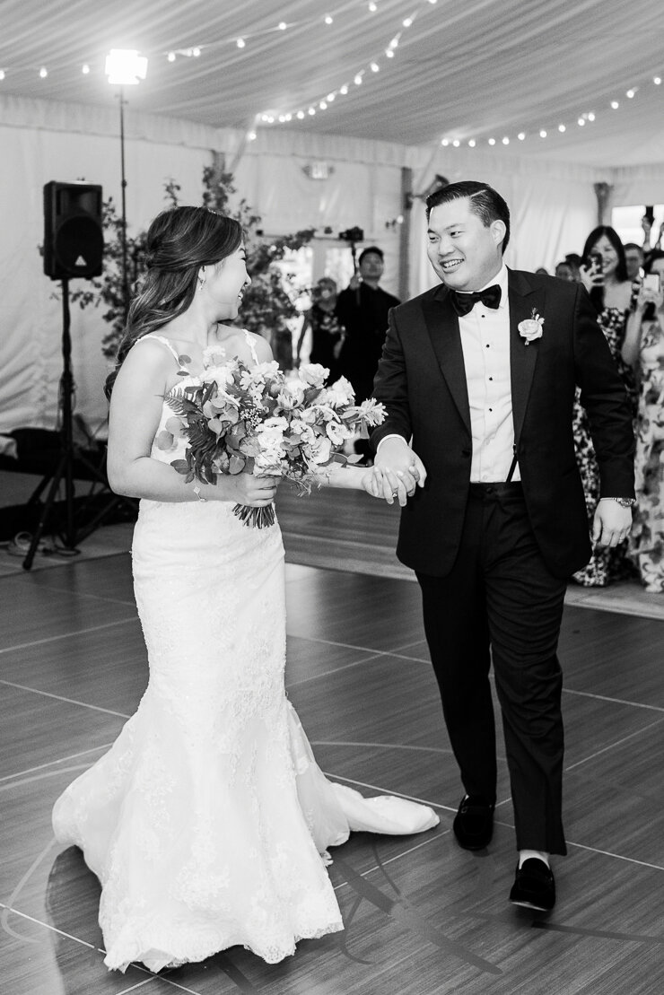 Bride and Groom enter Reception Space for First Dance