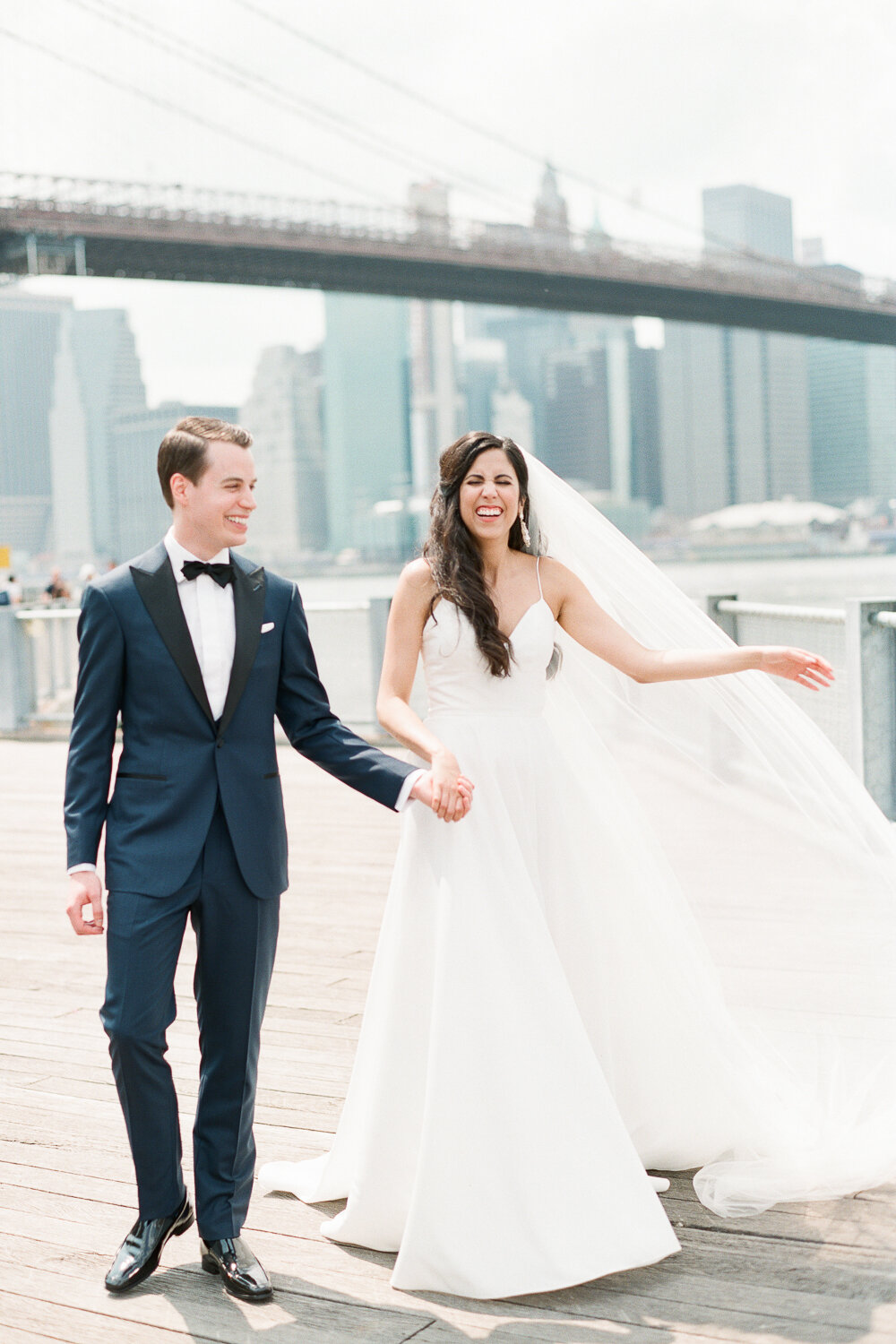 Bride and Groom Wedding Photos in DUMBO Brooklyn