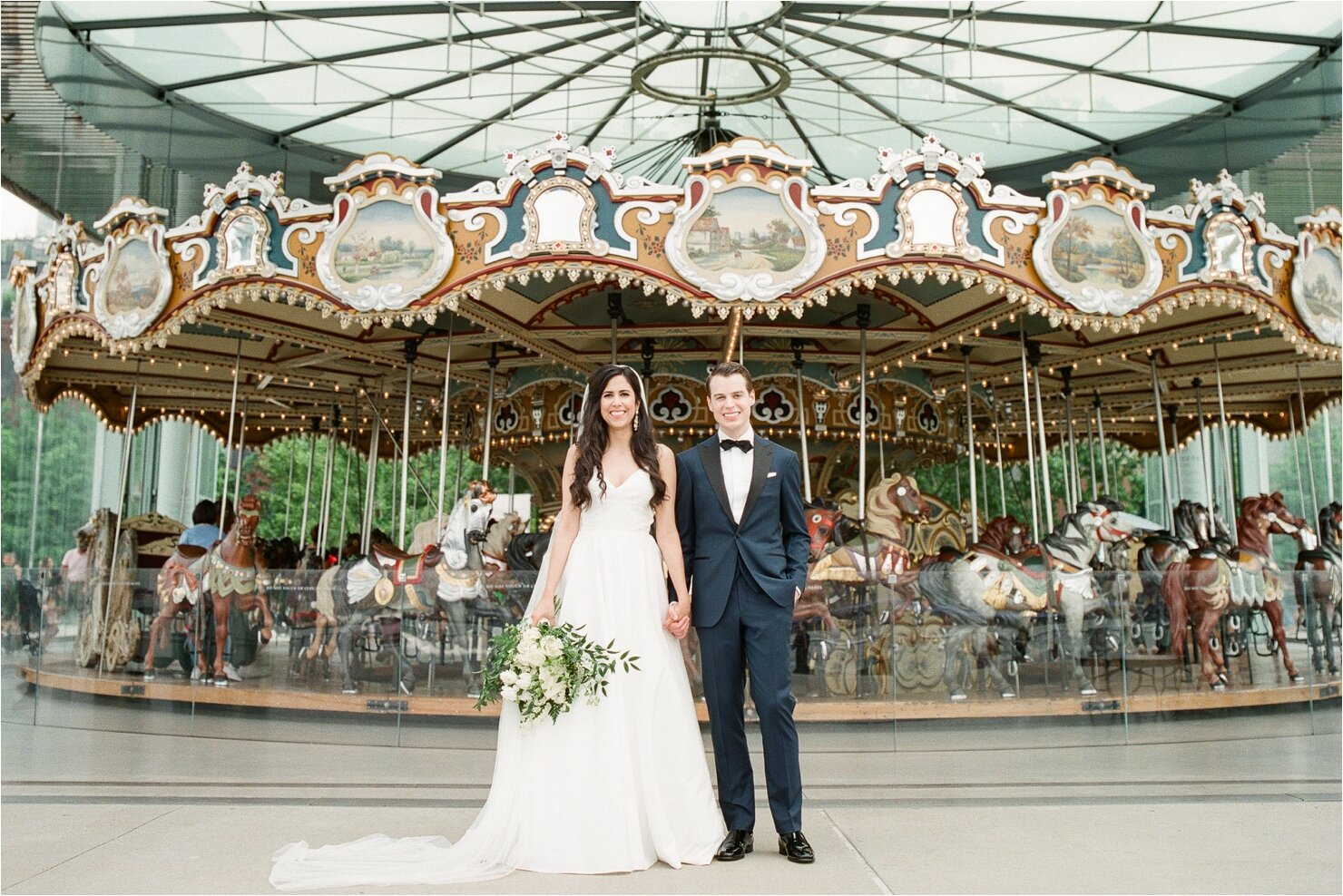 Bride and Groom Wedding Photos Jane's Carousel