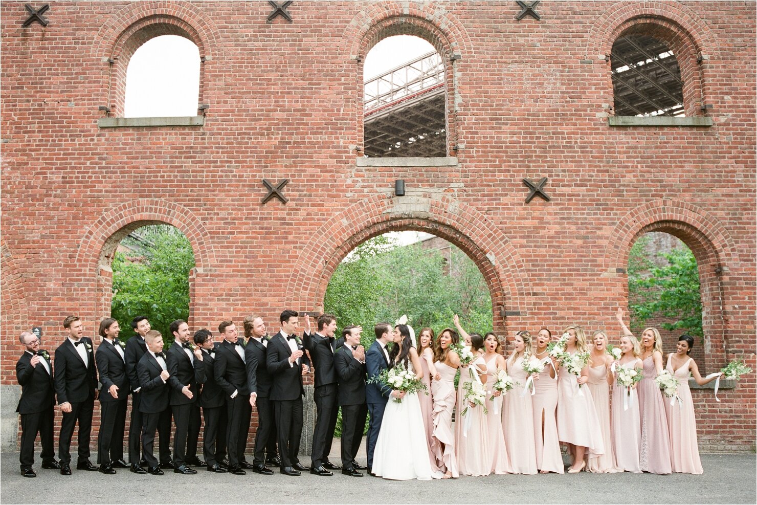 Bridal Party Photos at St. Anne's Warehouse in Brooklyn