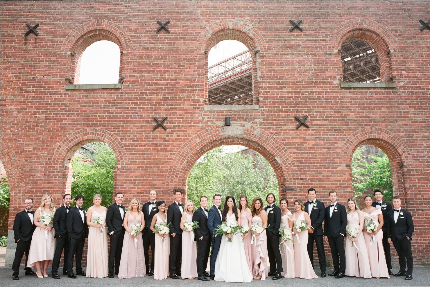 Bridal Party Photos at St. Anne's Warehouse in Brooklyn
