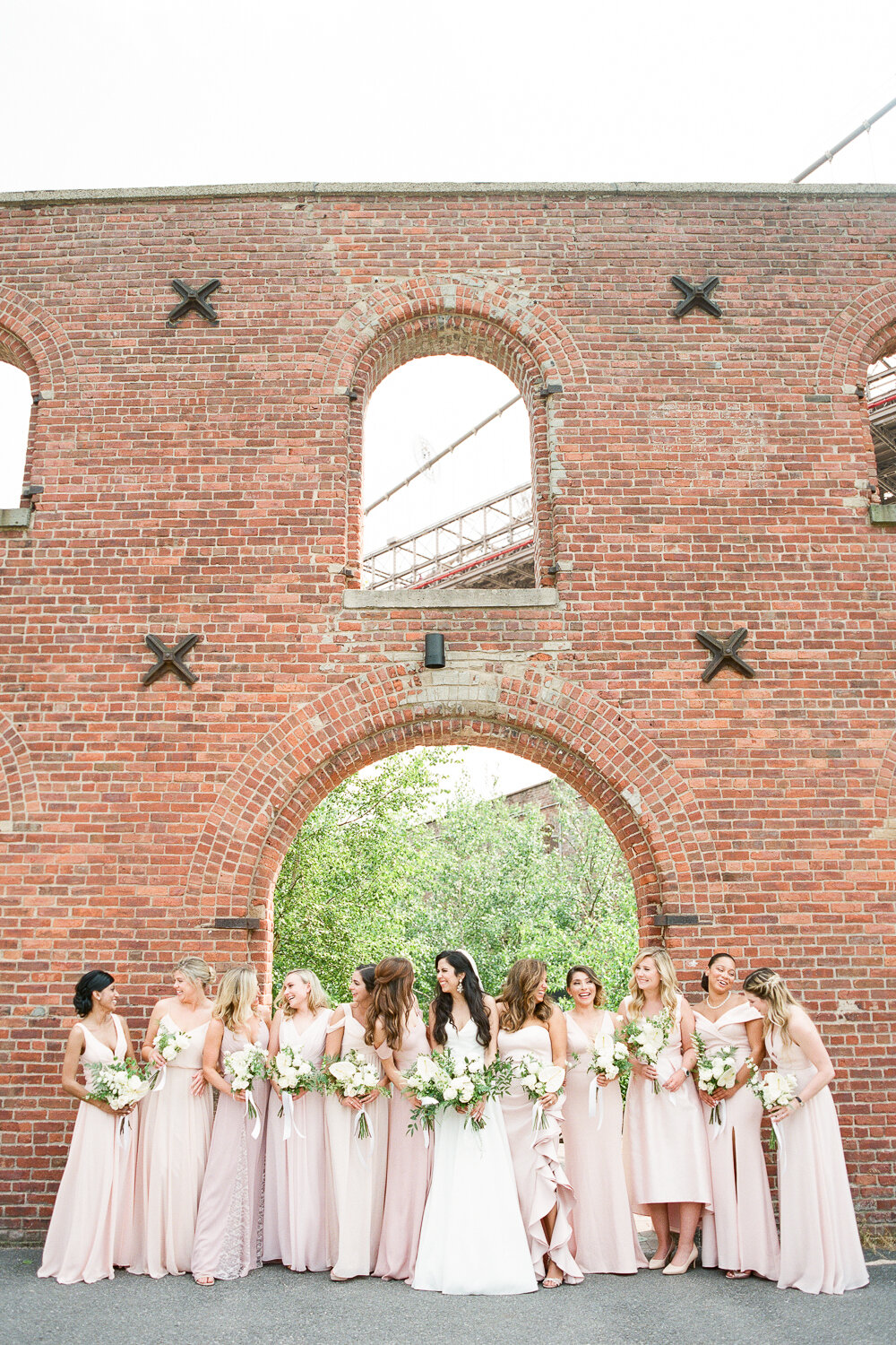 Bridal Party Photos at St. Anne's Warehouse in Brooklyn