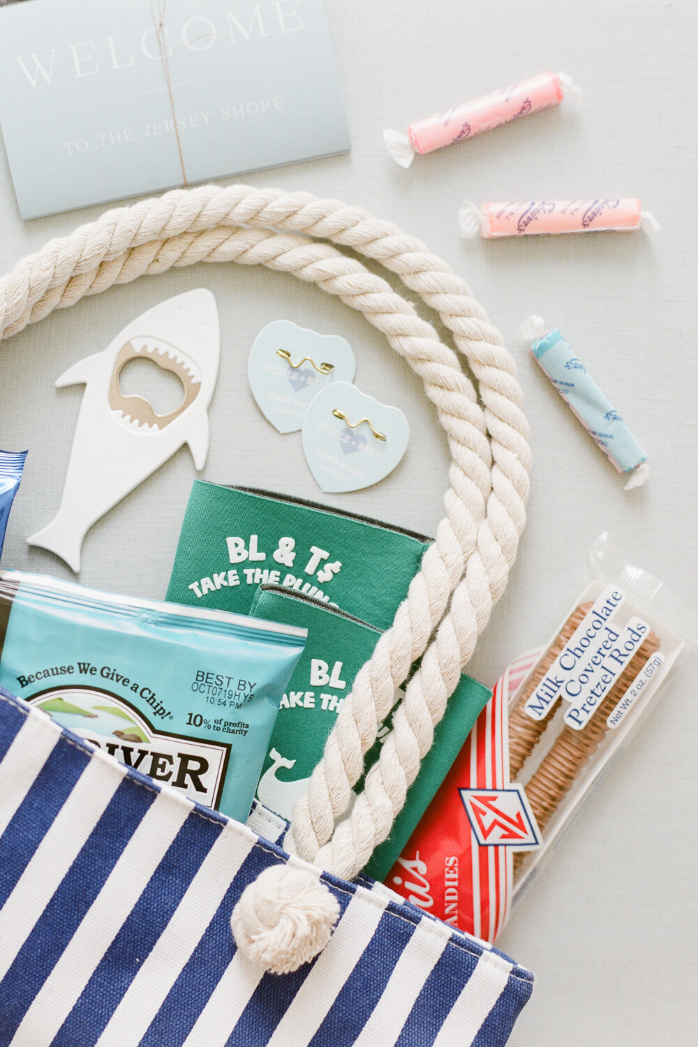 Nautical Inspired Stripped Welcome Bag