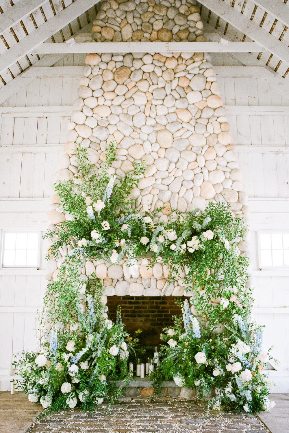 Floral Arch Decor inside the Chapel at Bonnet Island Estate