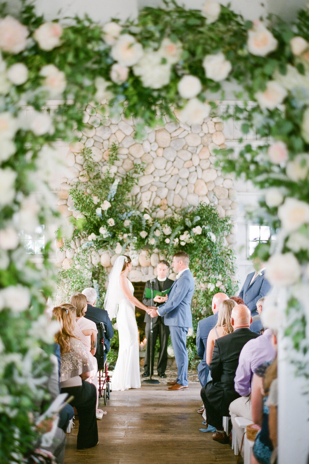 Bride and Groom Getting Married at Bonnet Island Estate