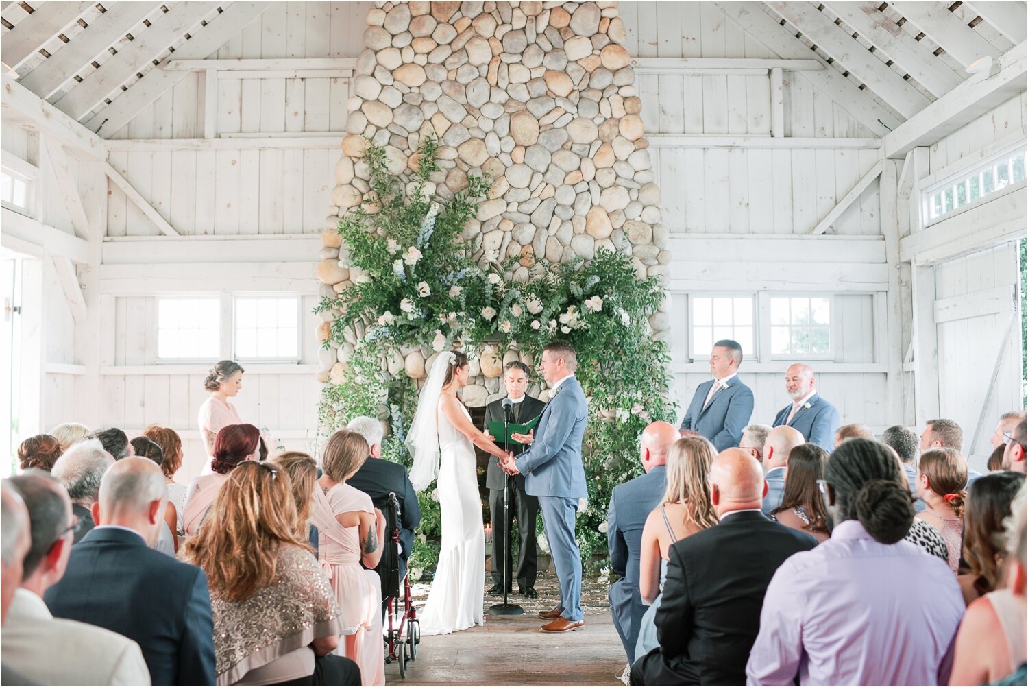 Bride and Groom Getting Married at Bonnet Island Estate