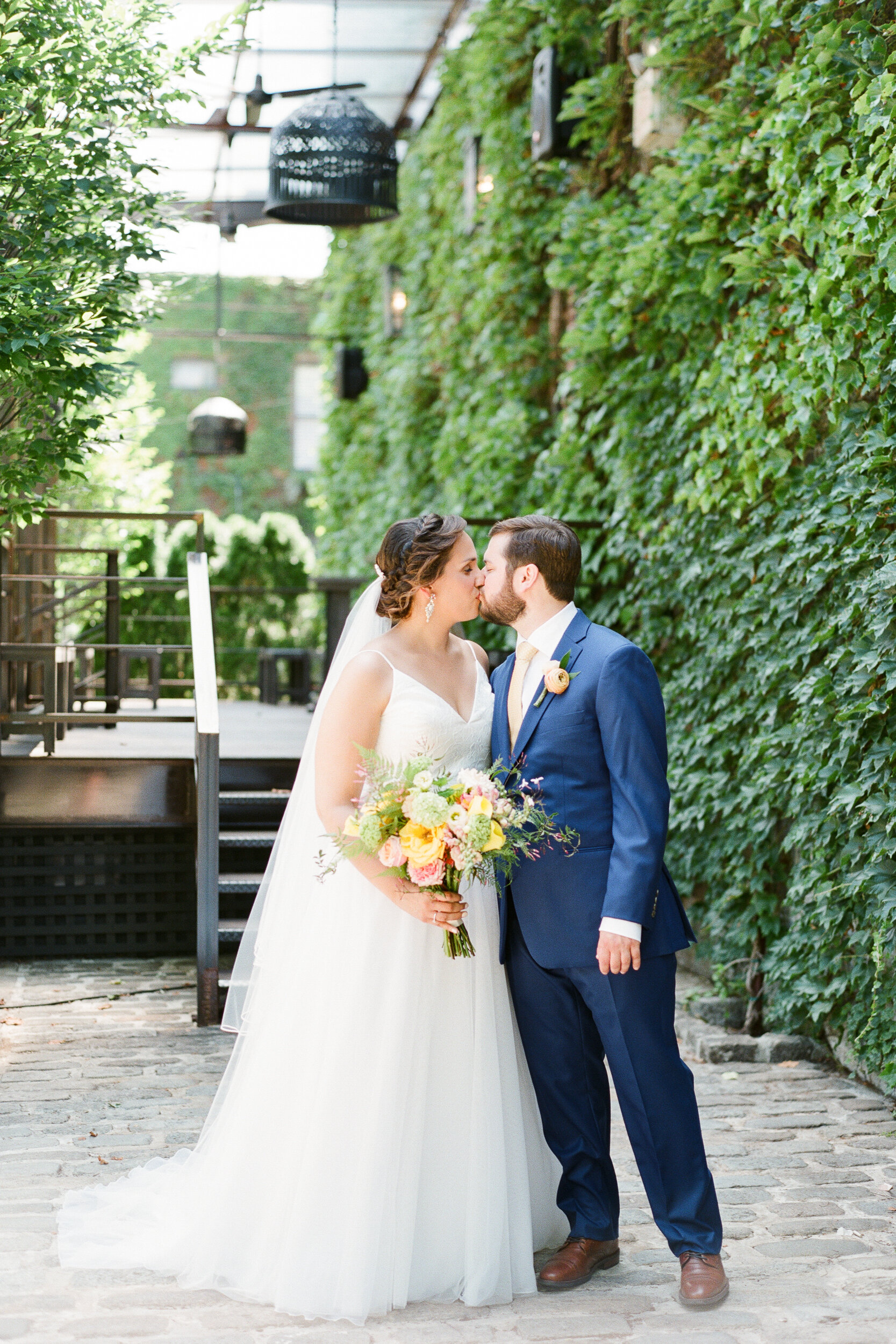 Bride and Groom Wedding Photos at The Foundry, NY