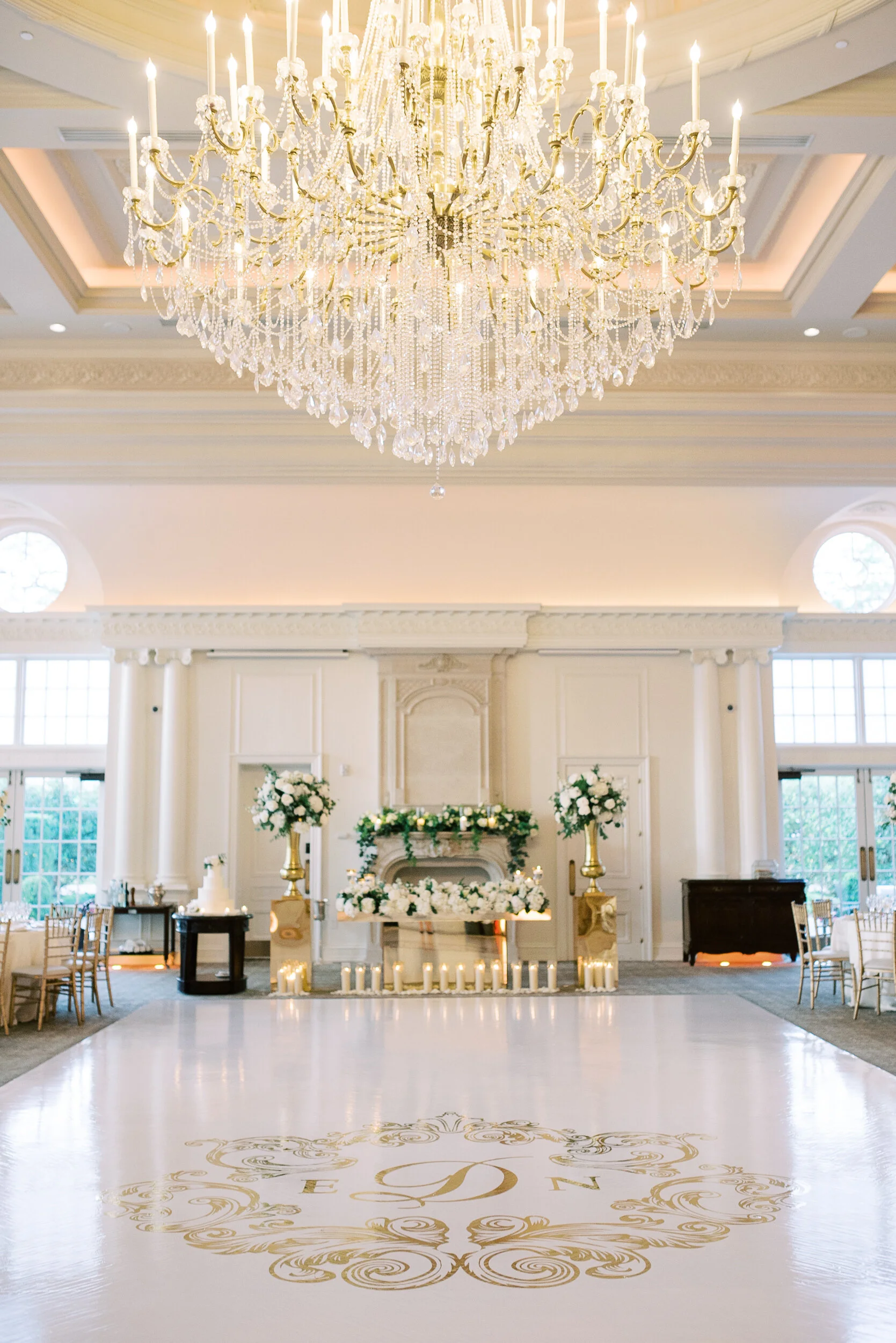 White Floor Wrap inside the Ballroom at The Park Chateau