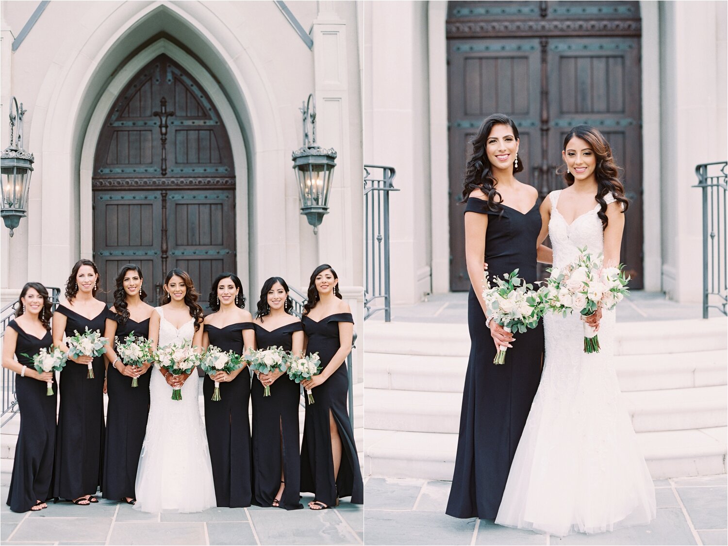 Bridesmaids Standing in Front of the Wedding Chapel at The Park Chateau