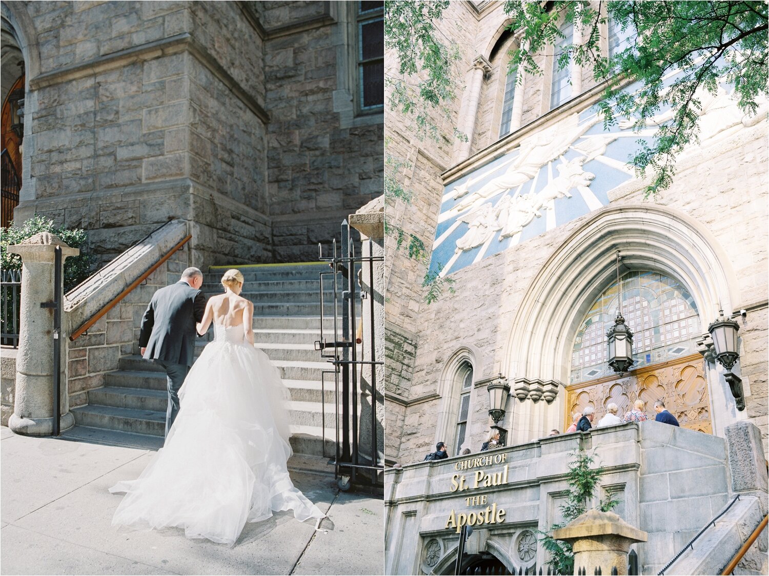 Bride Going to Church with Father