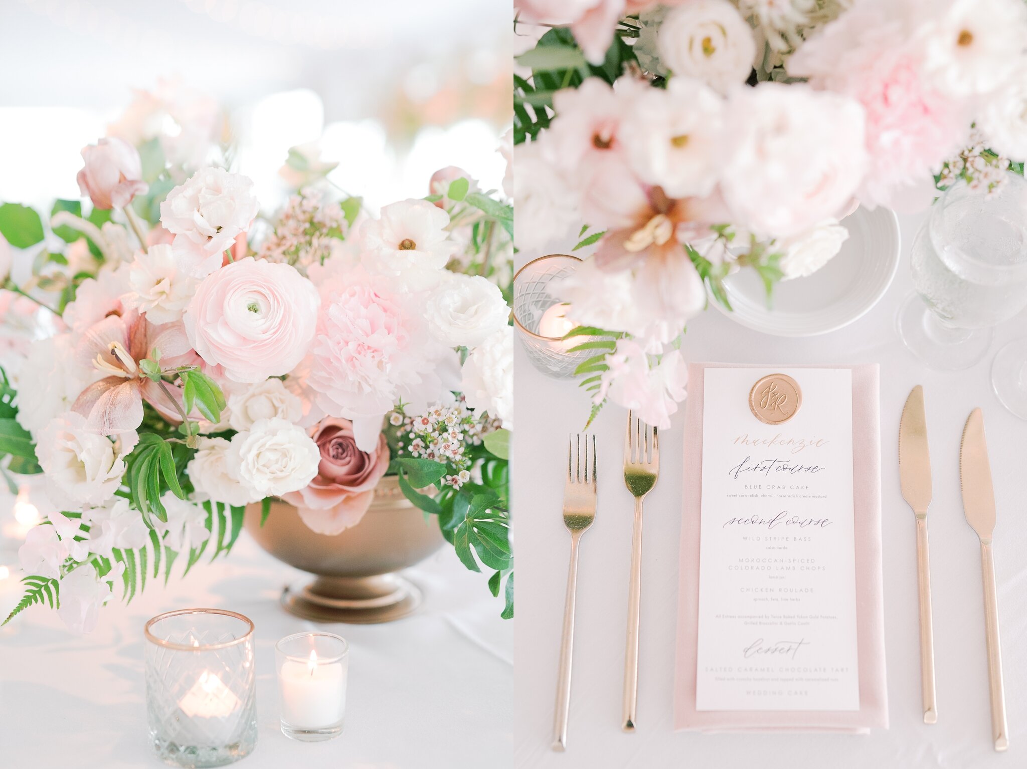 Blush Tablescape Wedding Decor