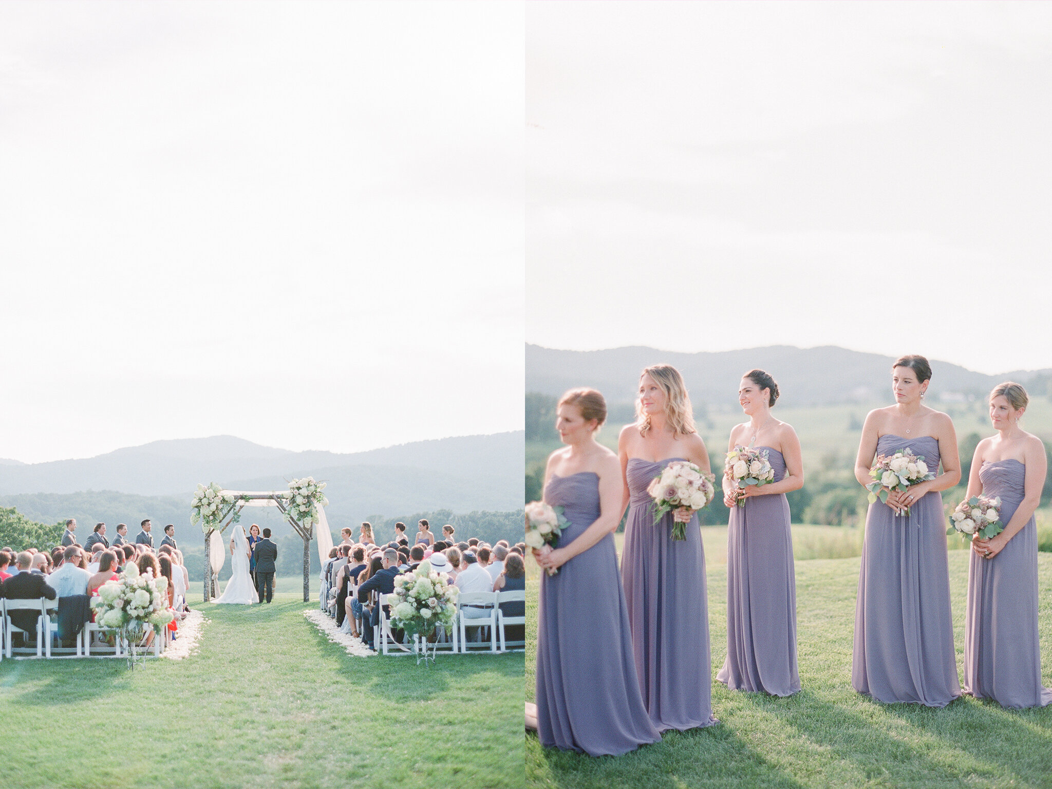 Summer Wedding Ceremony at Pippin Hill Farm and Winery