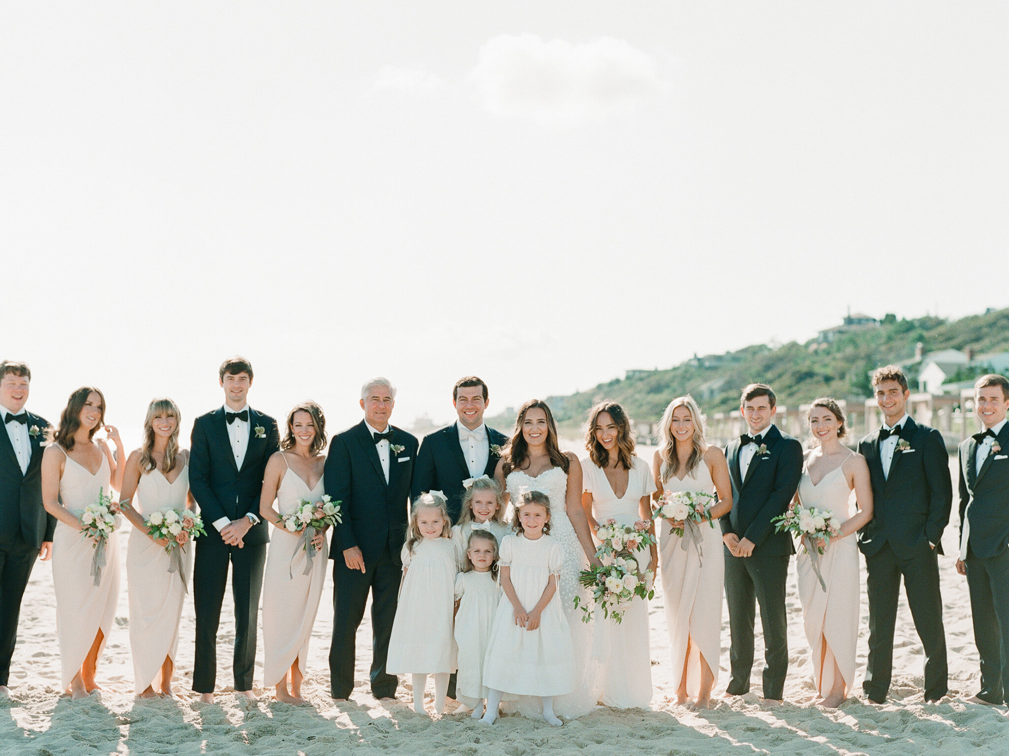 Bridal Party Photos on the Beach in Montauk