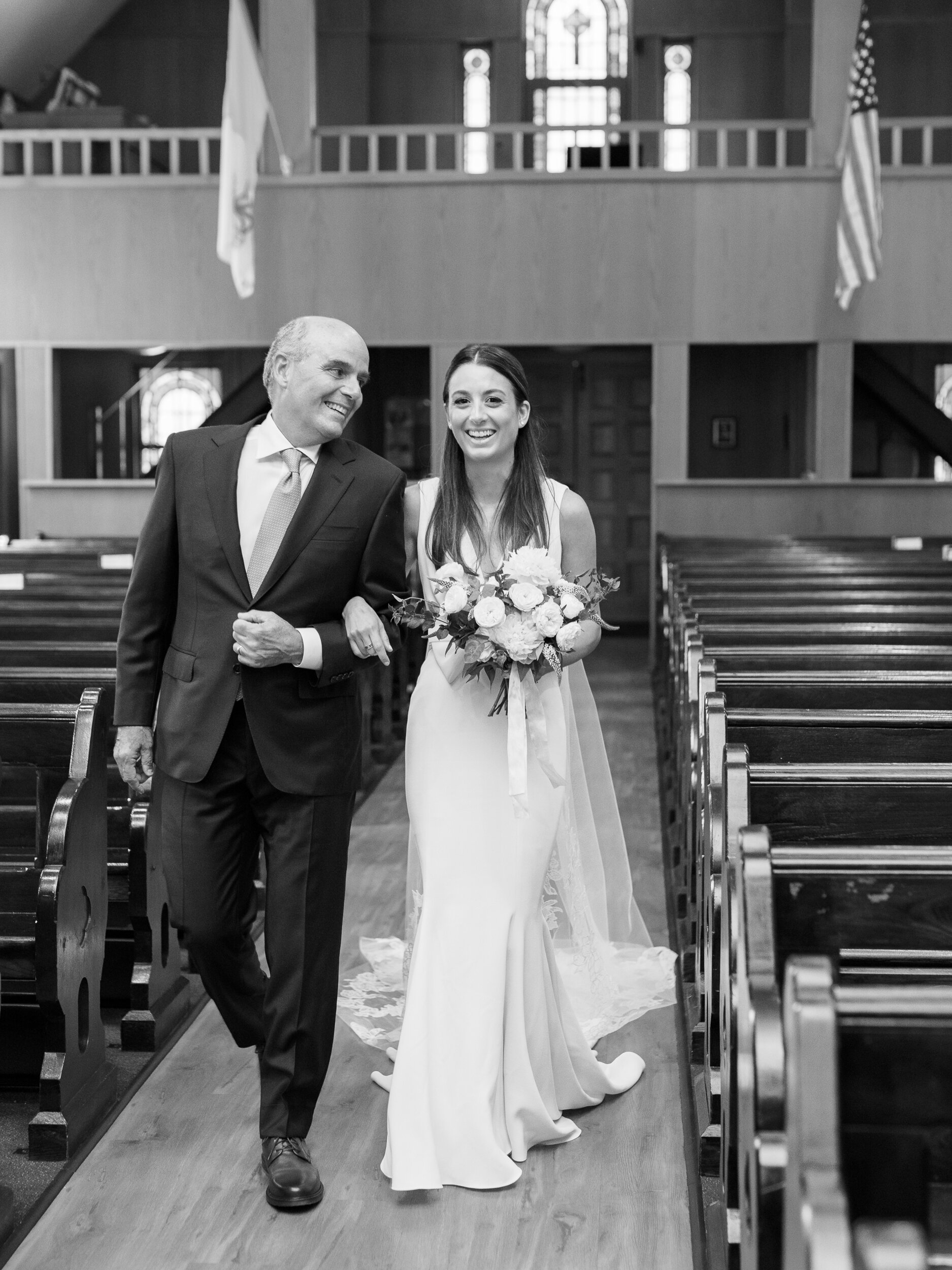 Father walks his daughter down the aisle 