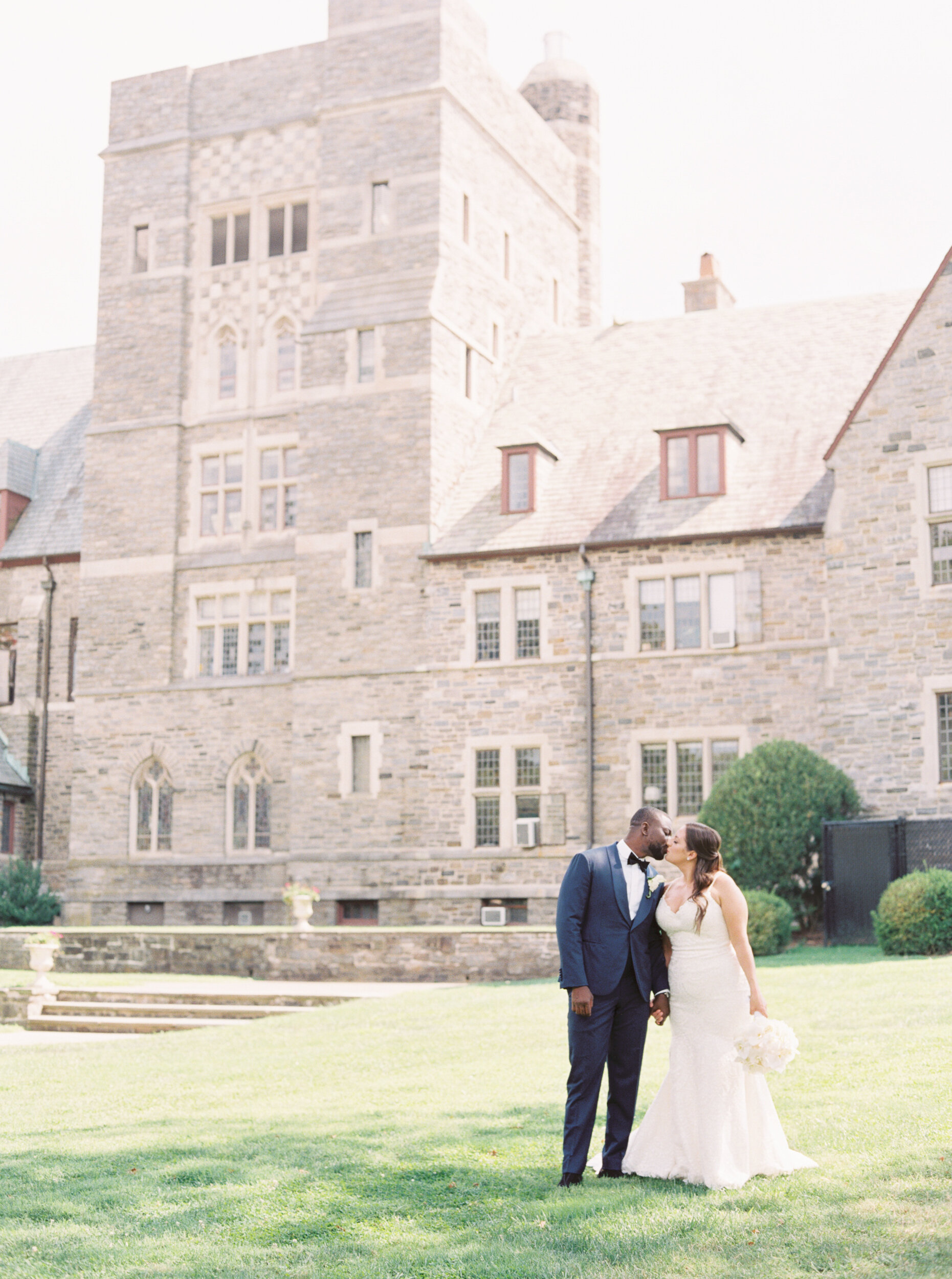 Bride and groom portraits at The Master's School