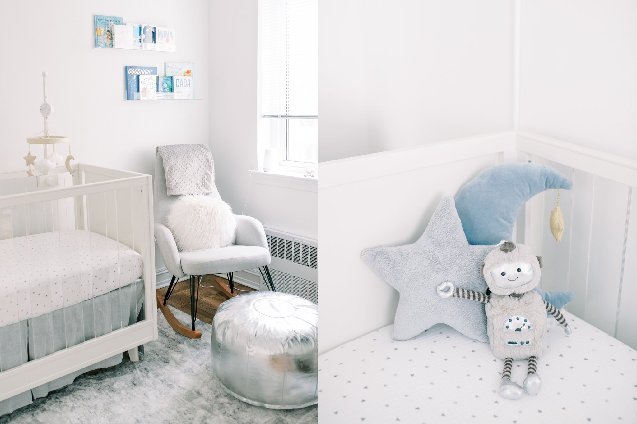 Blue and White Inspired Baby Nursery 