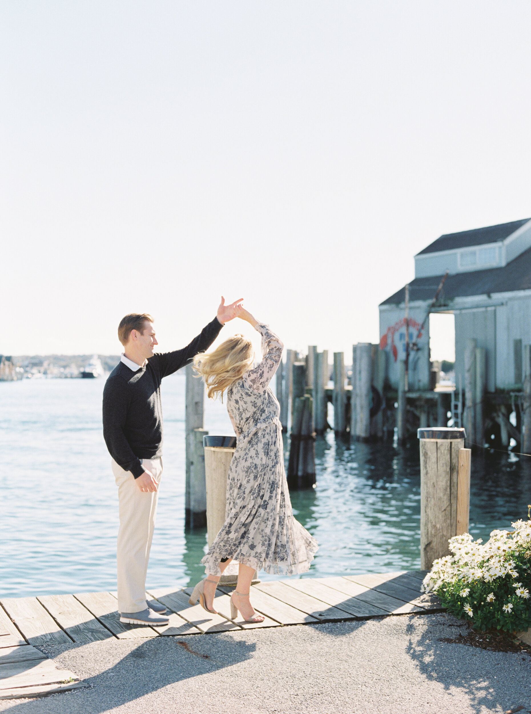 Engagement Session Overlooking the Water in Montauk, NY