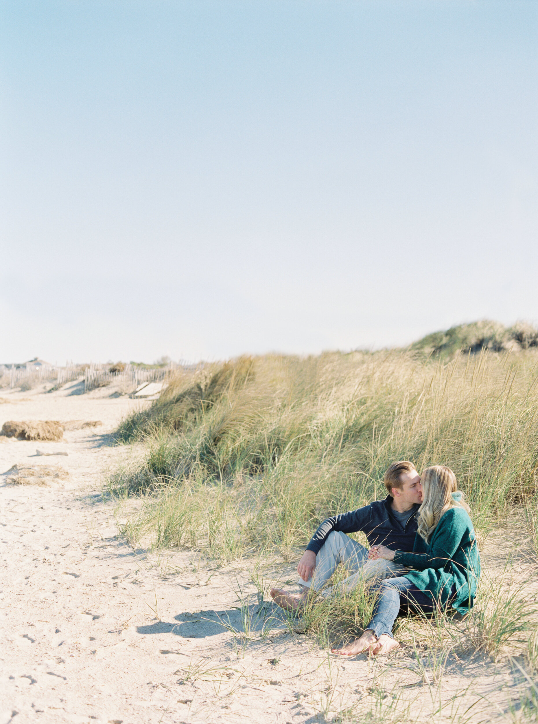 Engagement session on Montauk beach