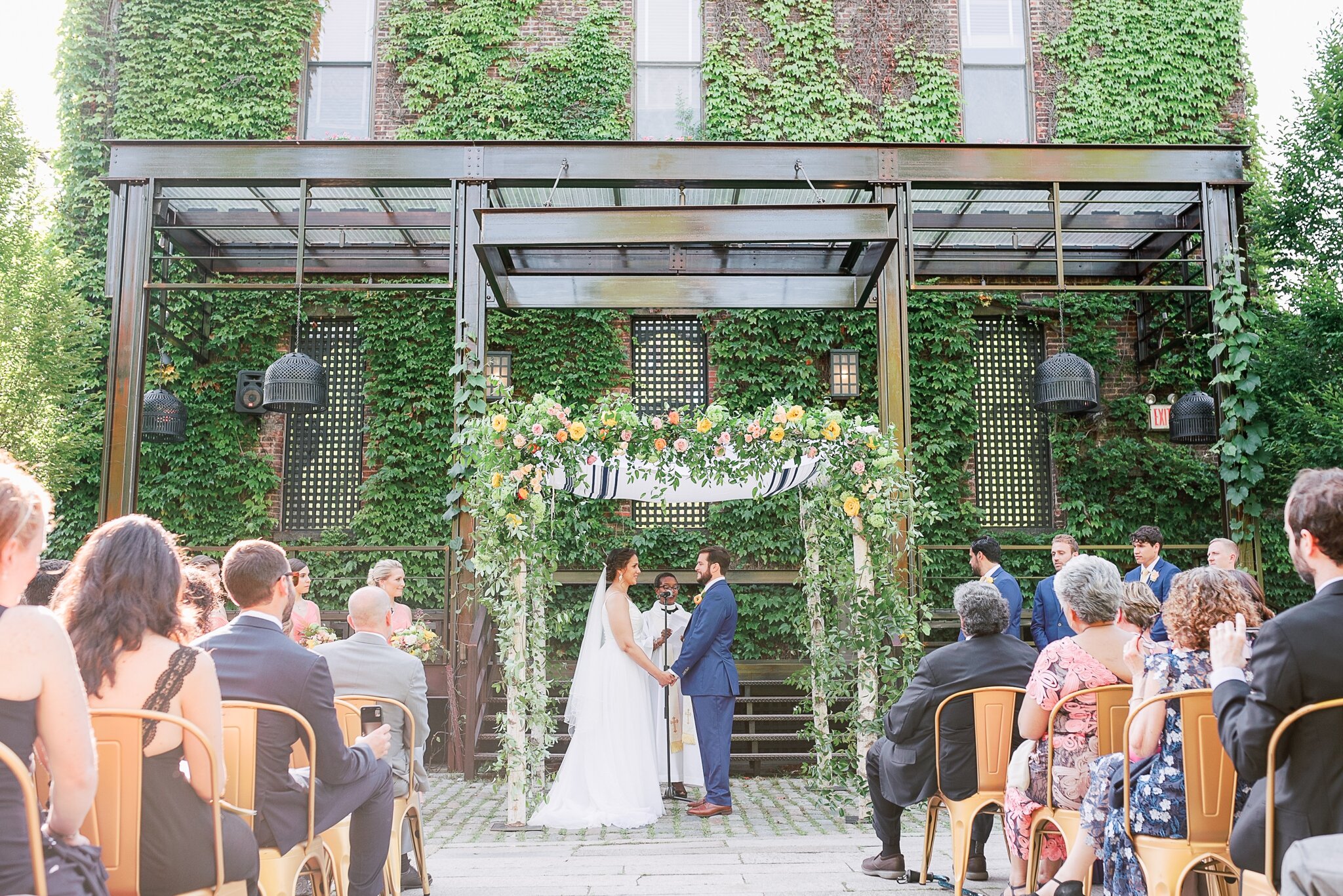 Outdoor Courtyard Wedding Photos at The Foundry