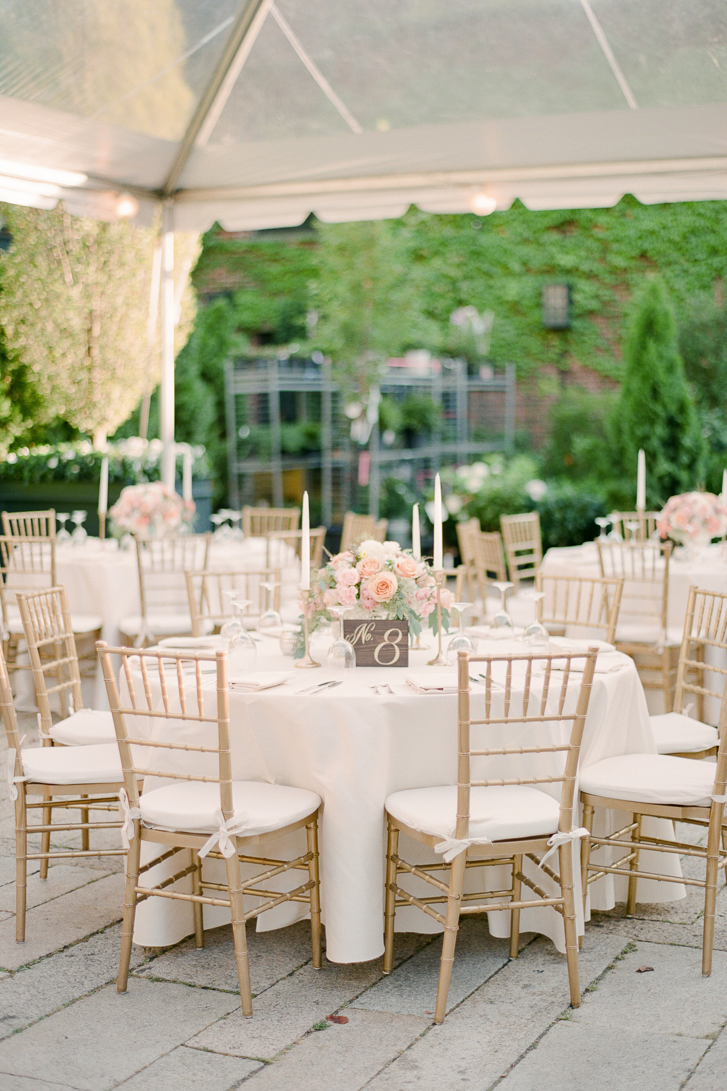 Tented Wedding Photos in The Courtyard at The Foundry