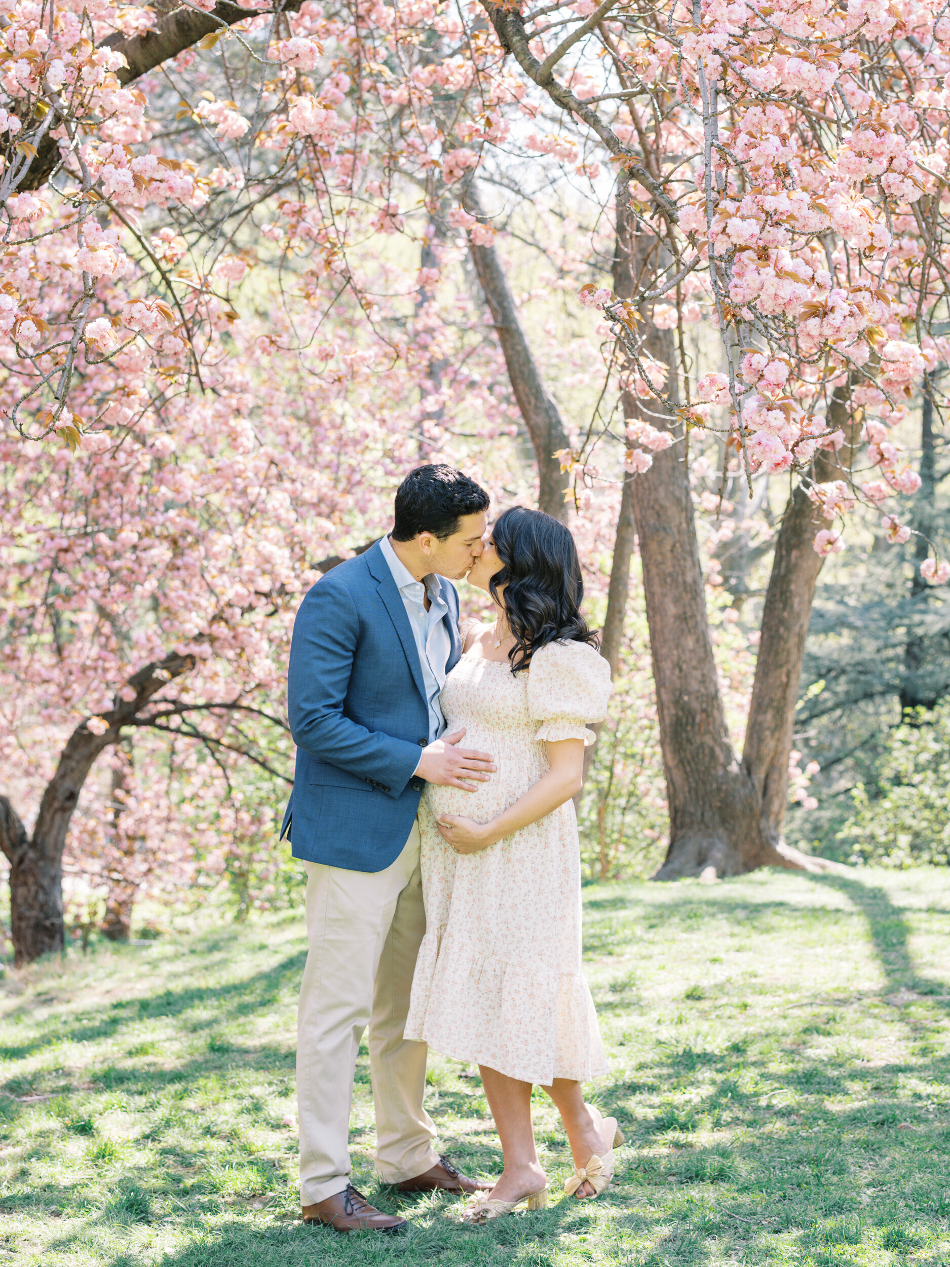 NYC Maternity Photography in Central Park during Springtime