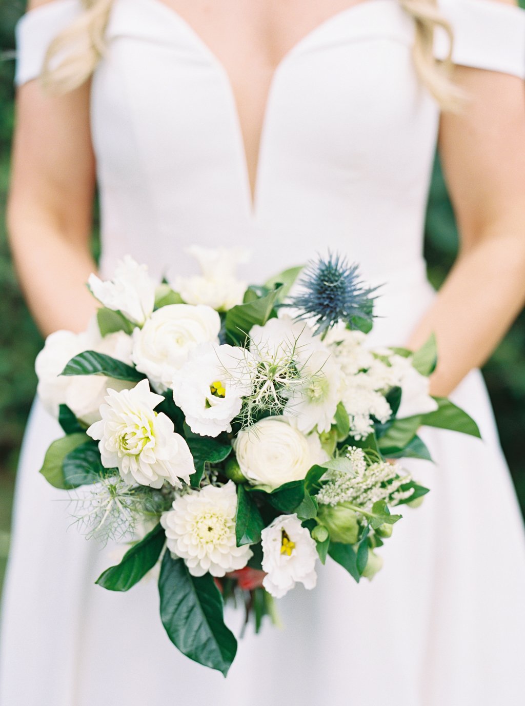 White and Green Wedding Bouquet