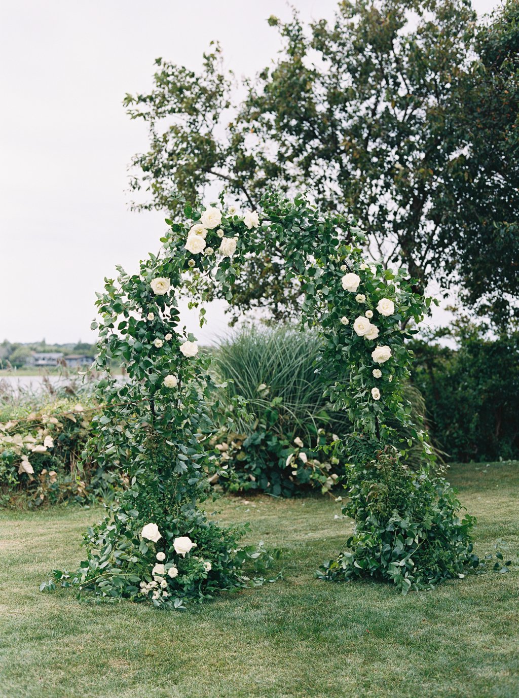 Floral Arch Display for Outside Wedding Ceremony