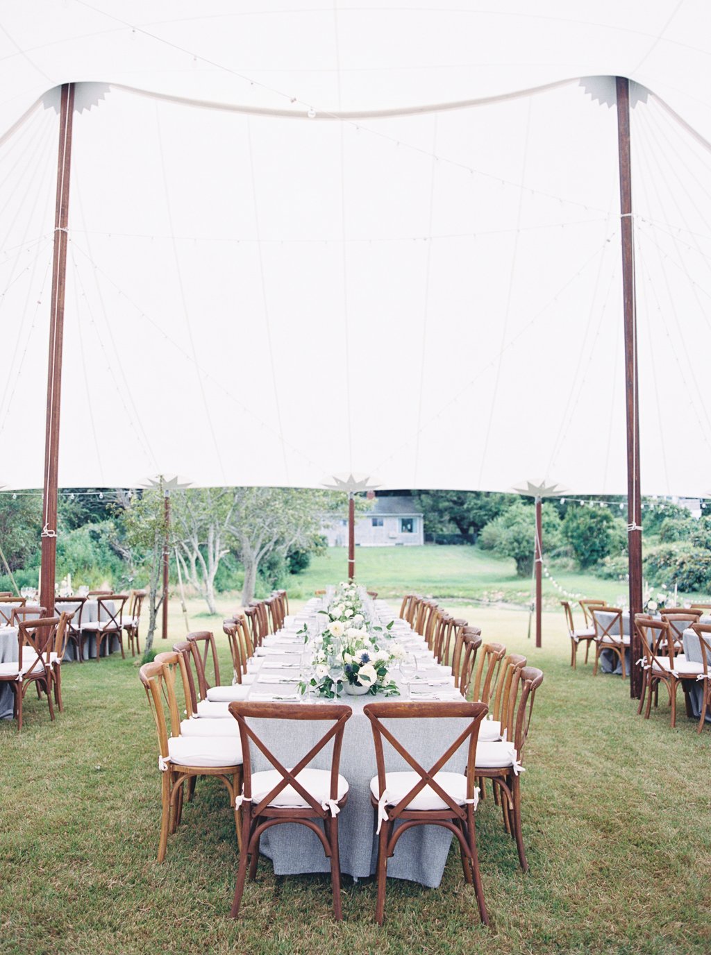 Tented Wedding Reception Decor in The Hamptons, Montauk NY