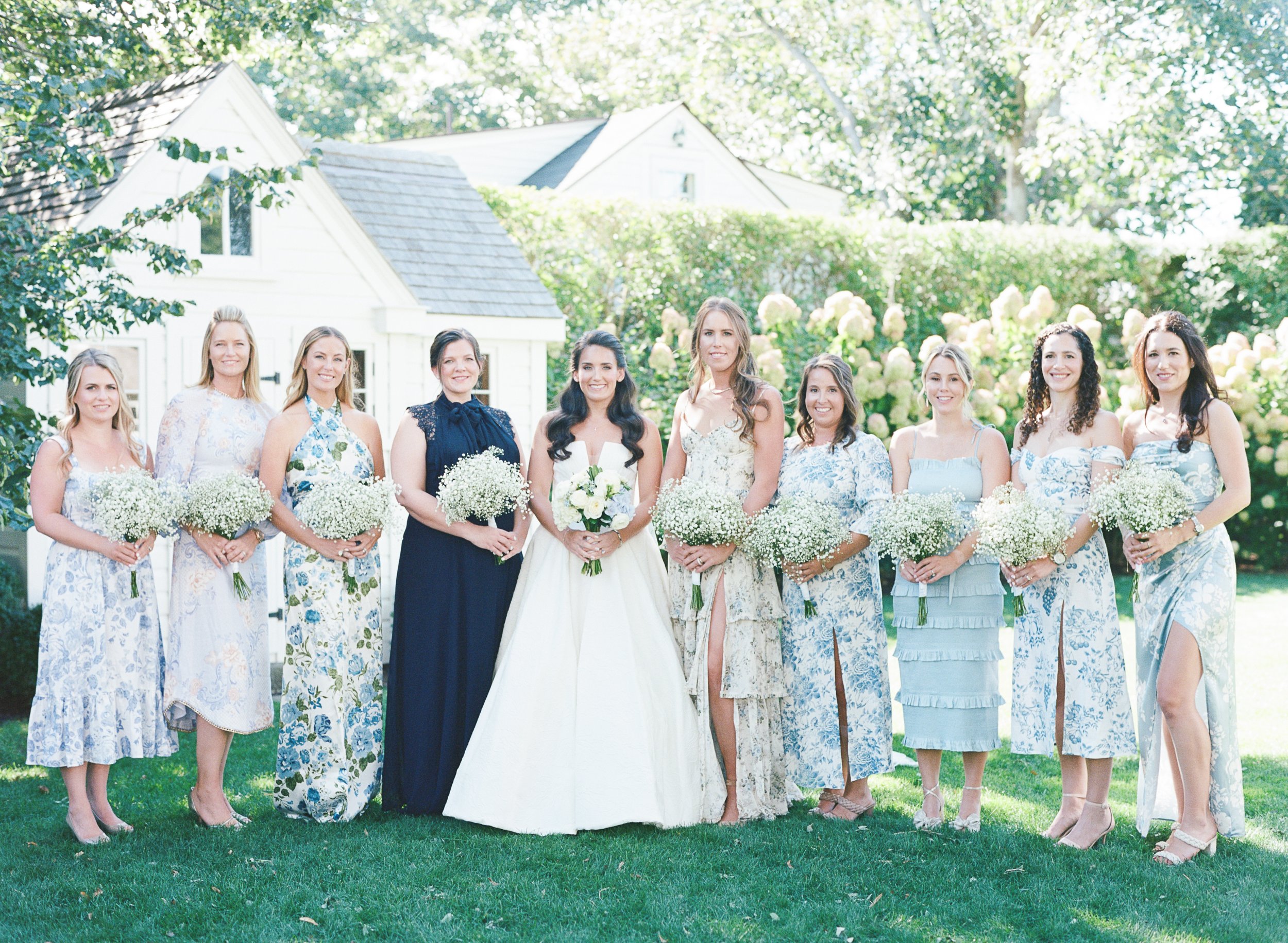 Blue and White Bridal Party Dress in Martha's Vineyard