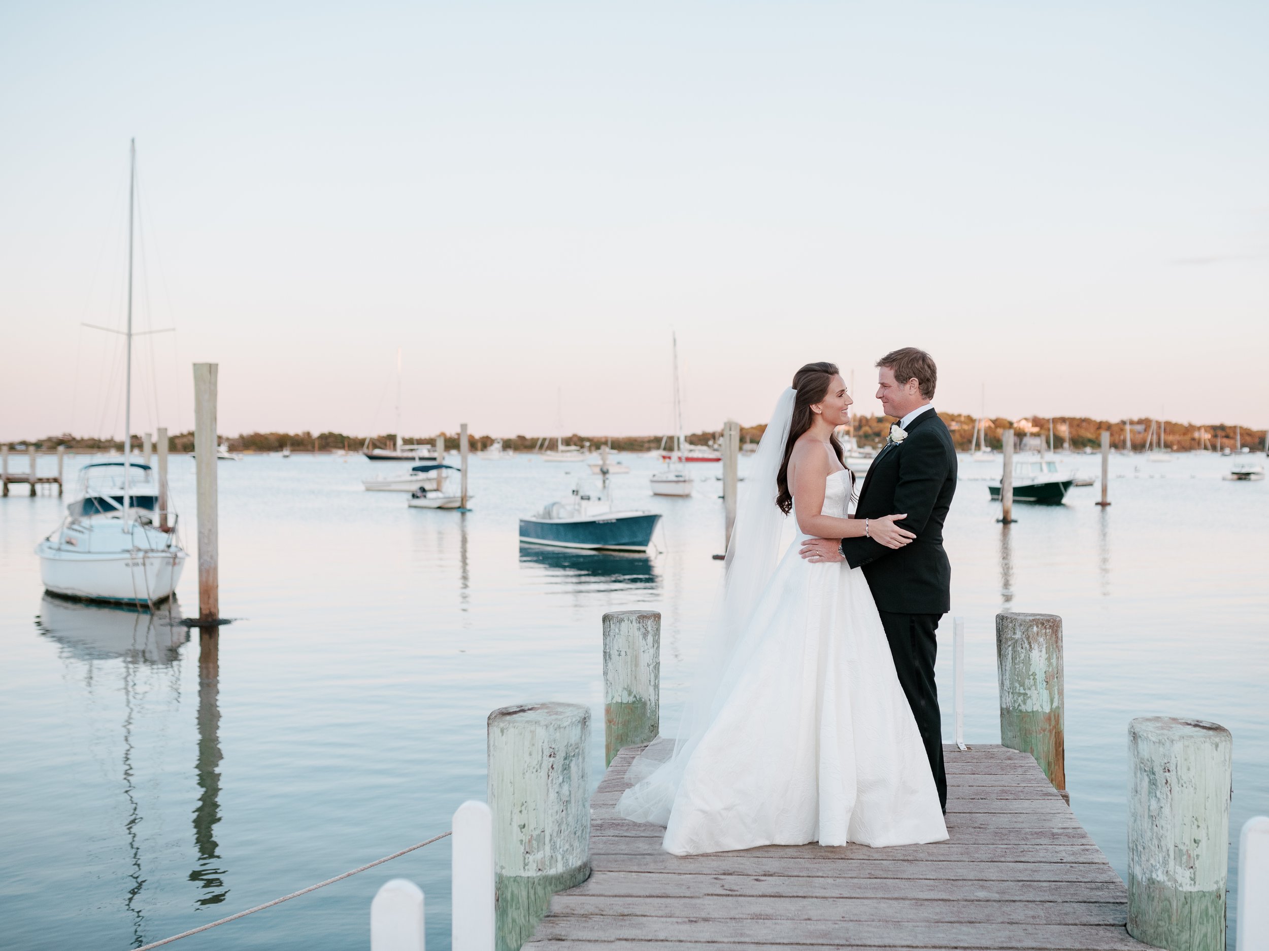 Bride and Groom Sunset Photos in Martha's Vineyard