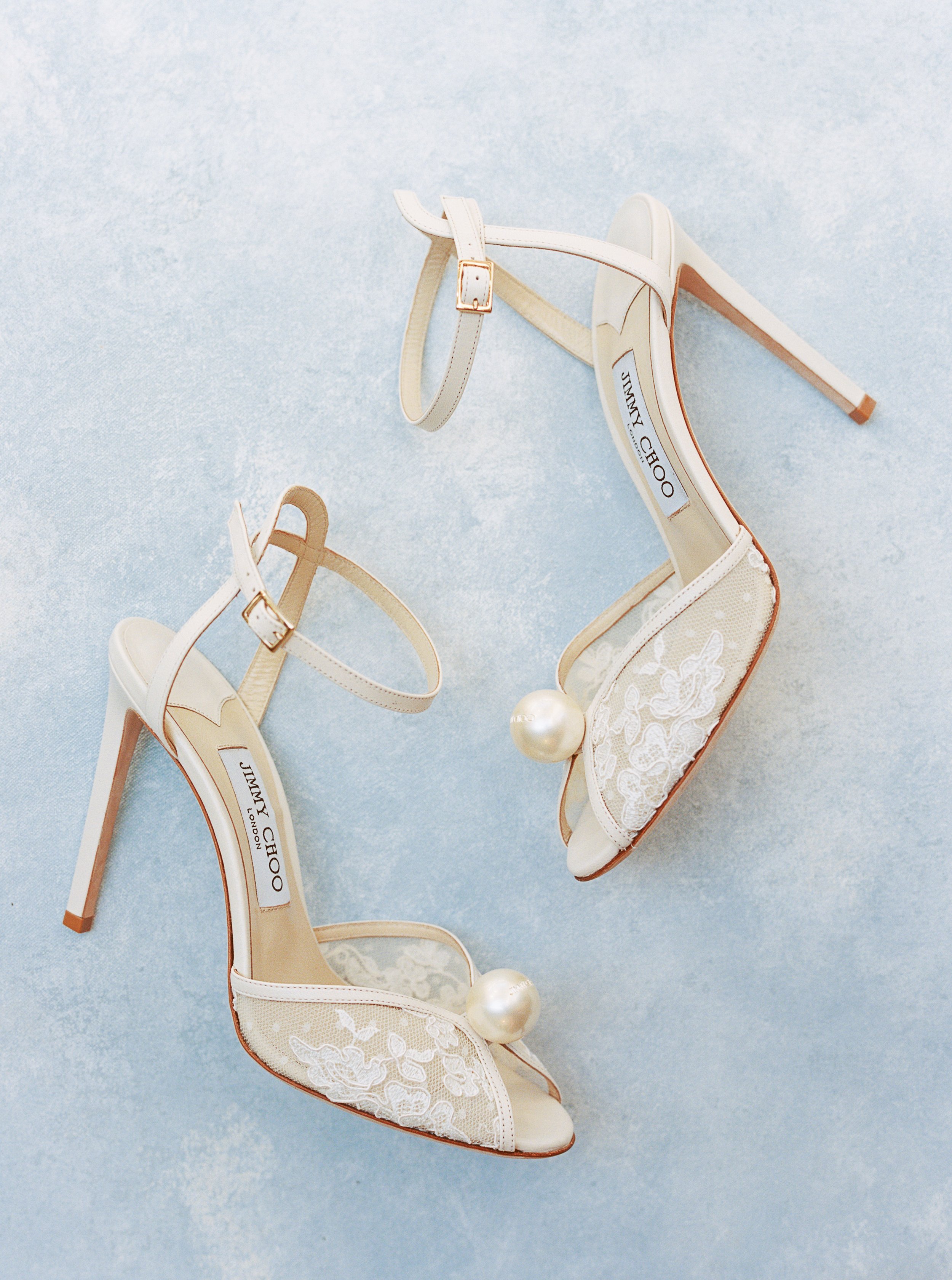 Jimmy Choo Lace and Pearl Wedding Shoes