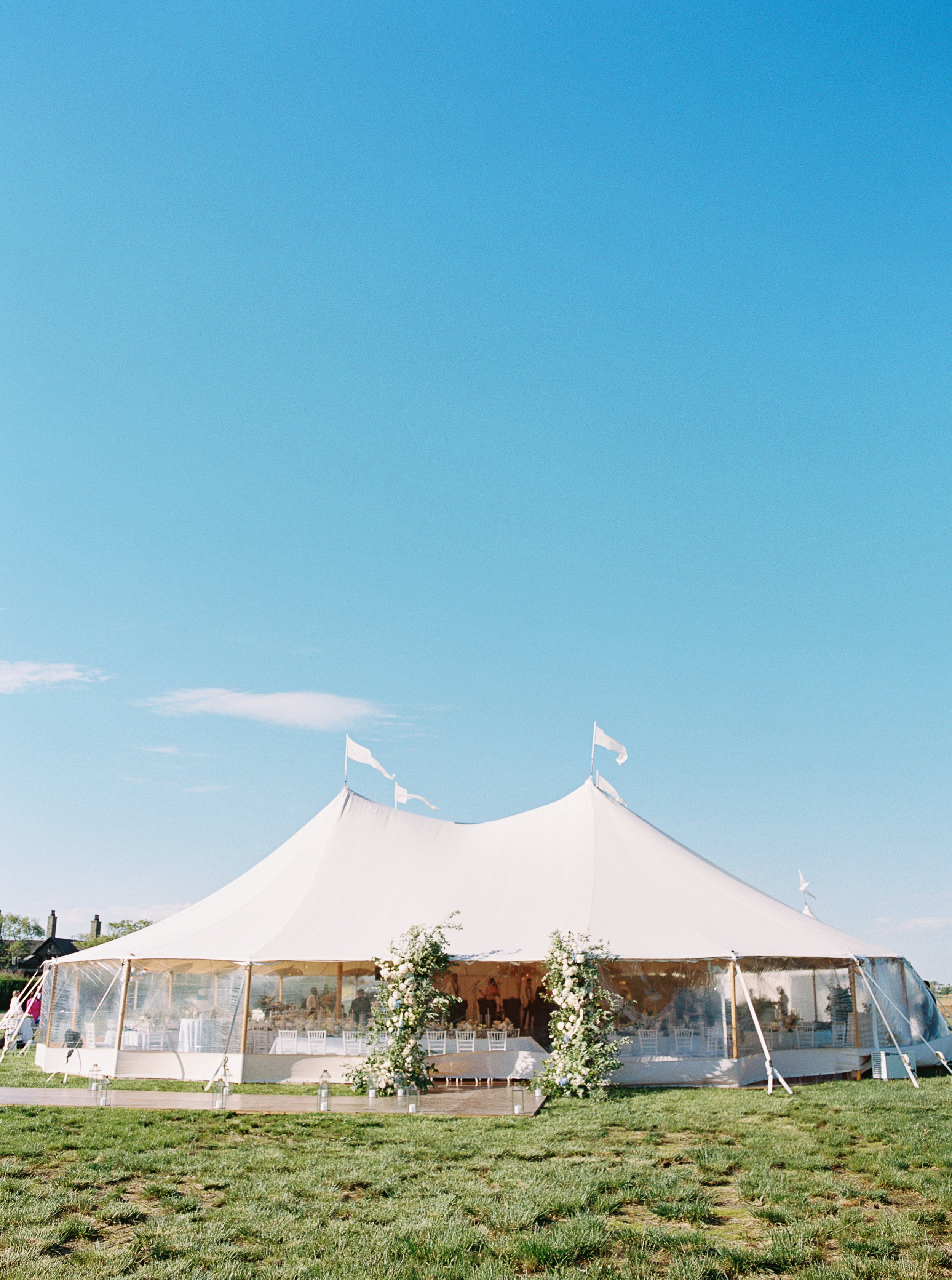 White Sailcloth Sperry Tent in The Hamptons
