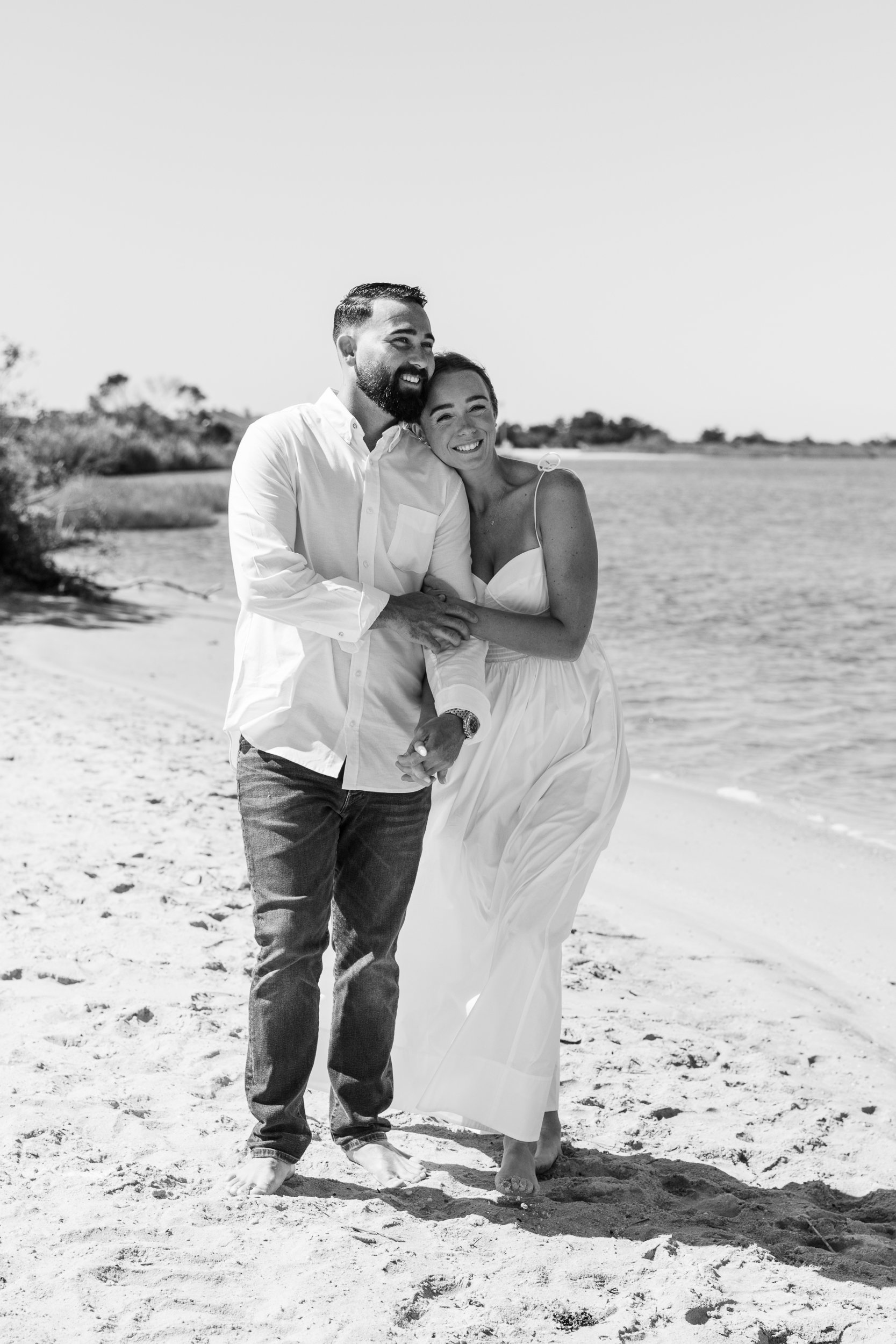 Boat Engagement Session Photos at Jones Beach